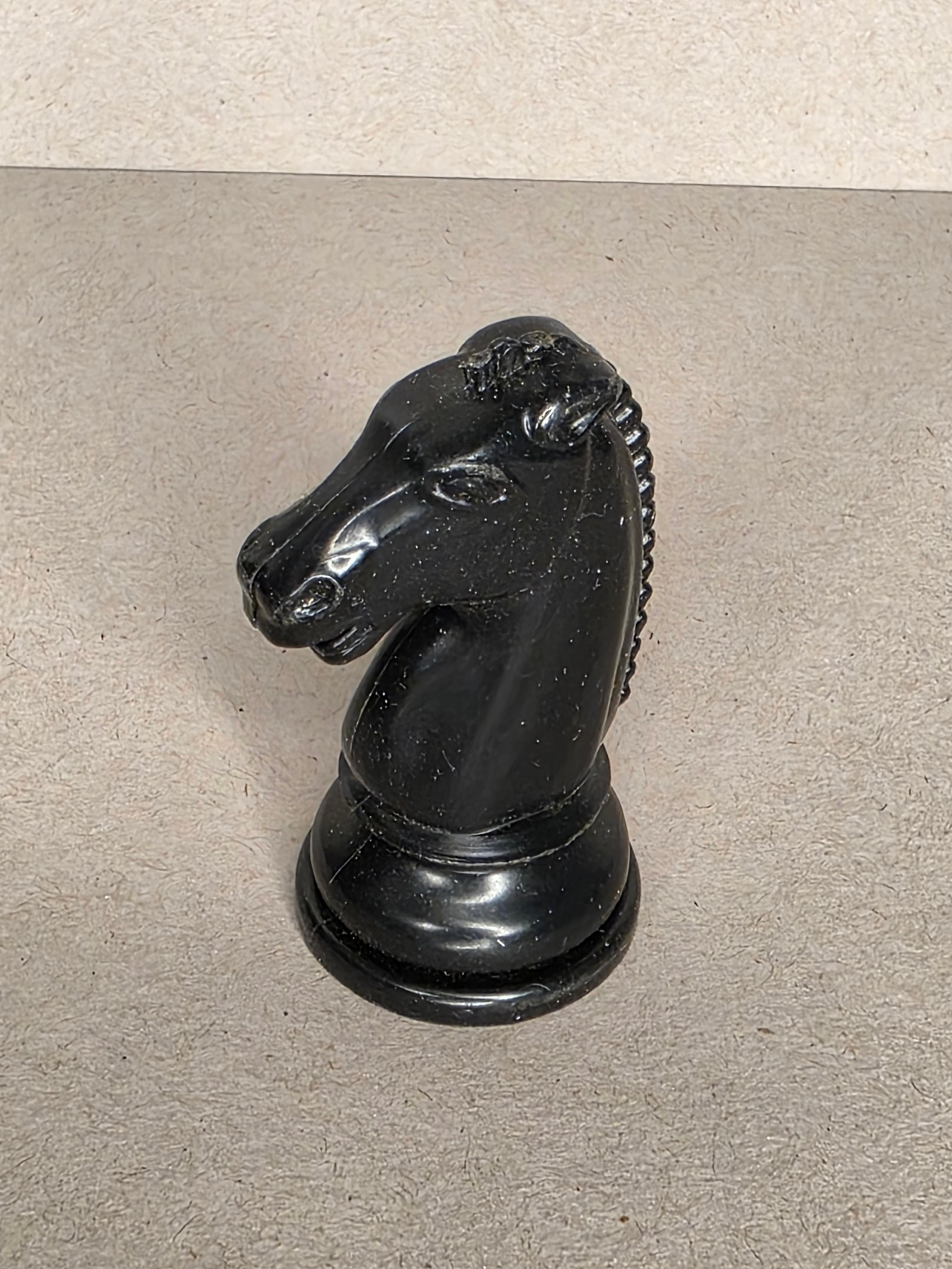 1969 Milton Bradley Staunton Chess Piece Black Knight