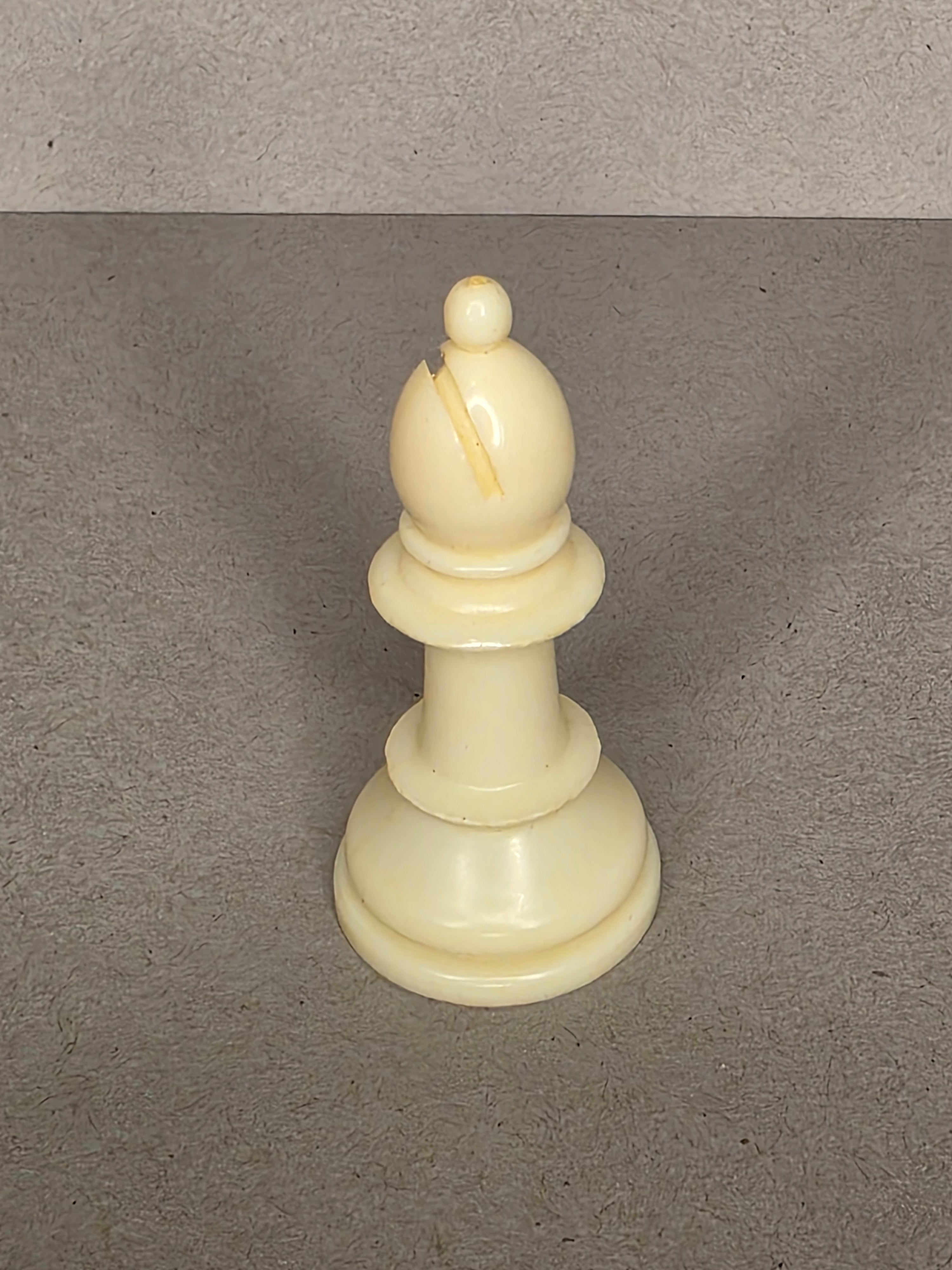 1969 Milton Bradley Staunton Chess Piece White Bishop