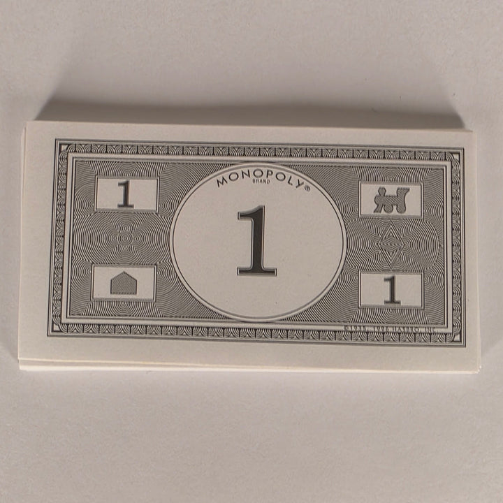 1996 Monopoly Money Replacement pack of 10 - 1 One White