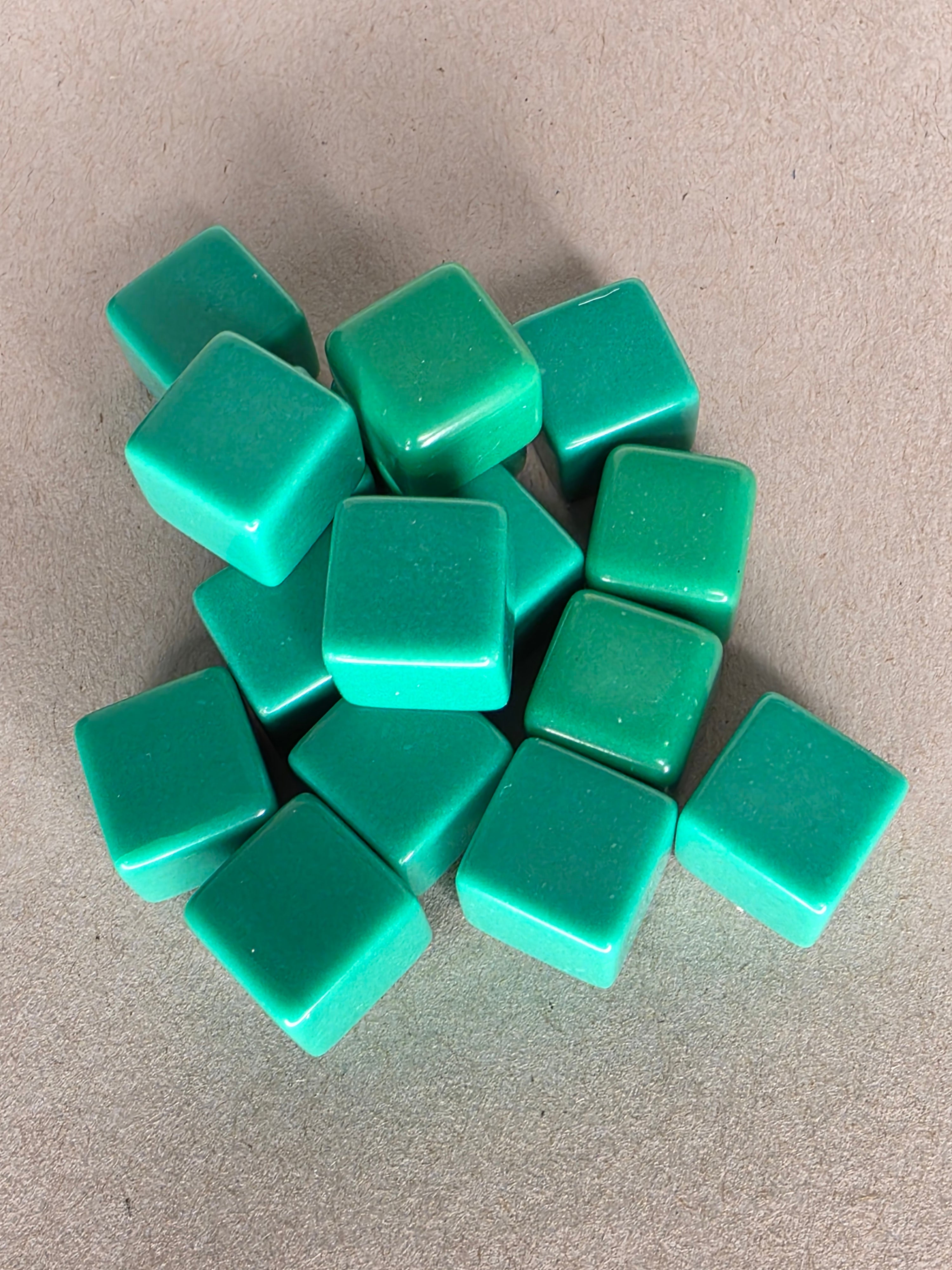 DIY Blank 6-Sided Dice – With Customizable Sticker Labels - Green