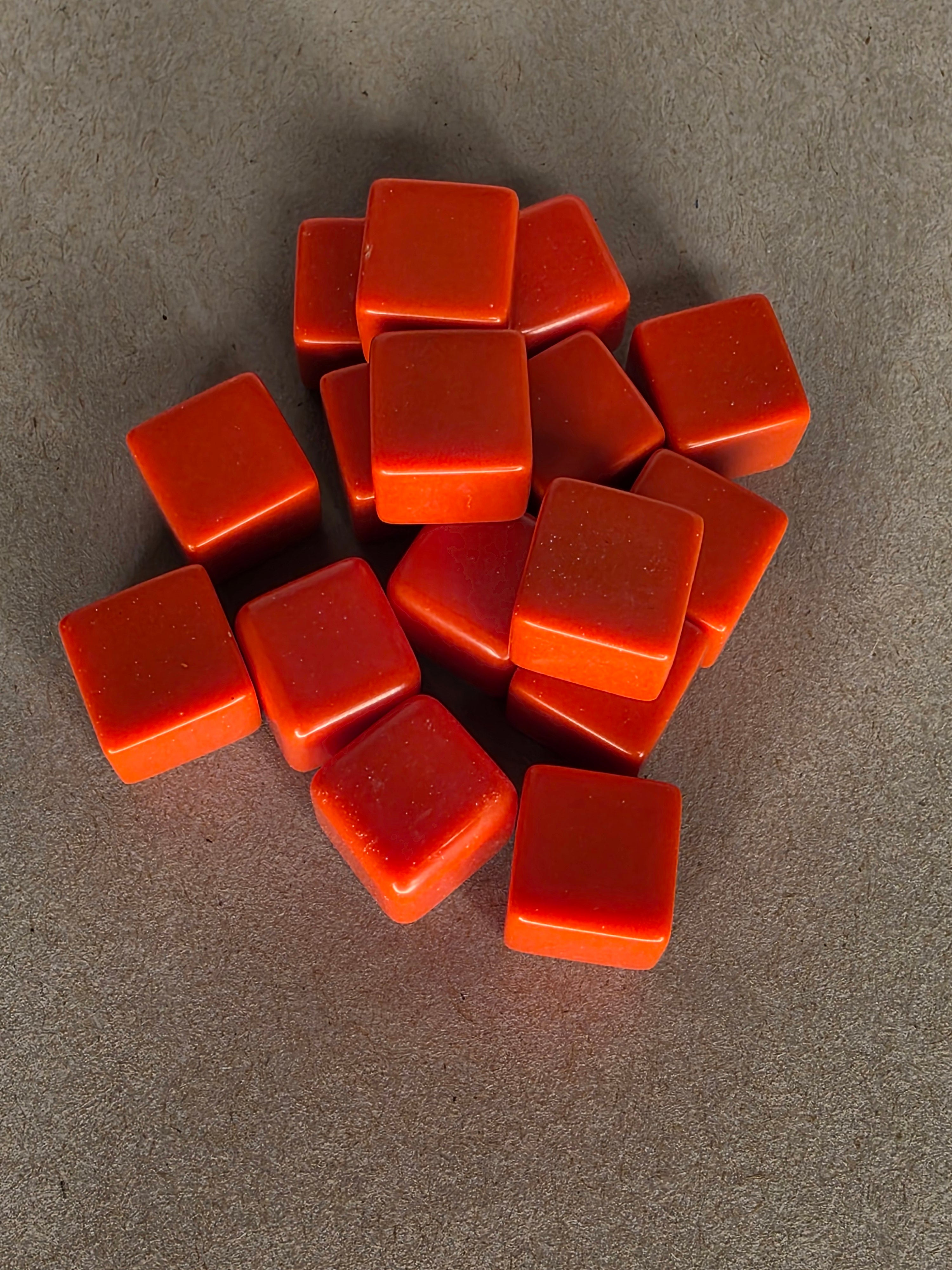 DIY Blank 6-Sided Dice – With Customizable Sticker Labels - Red