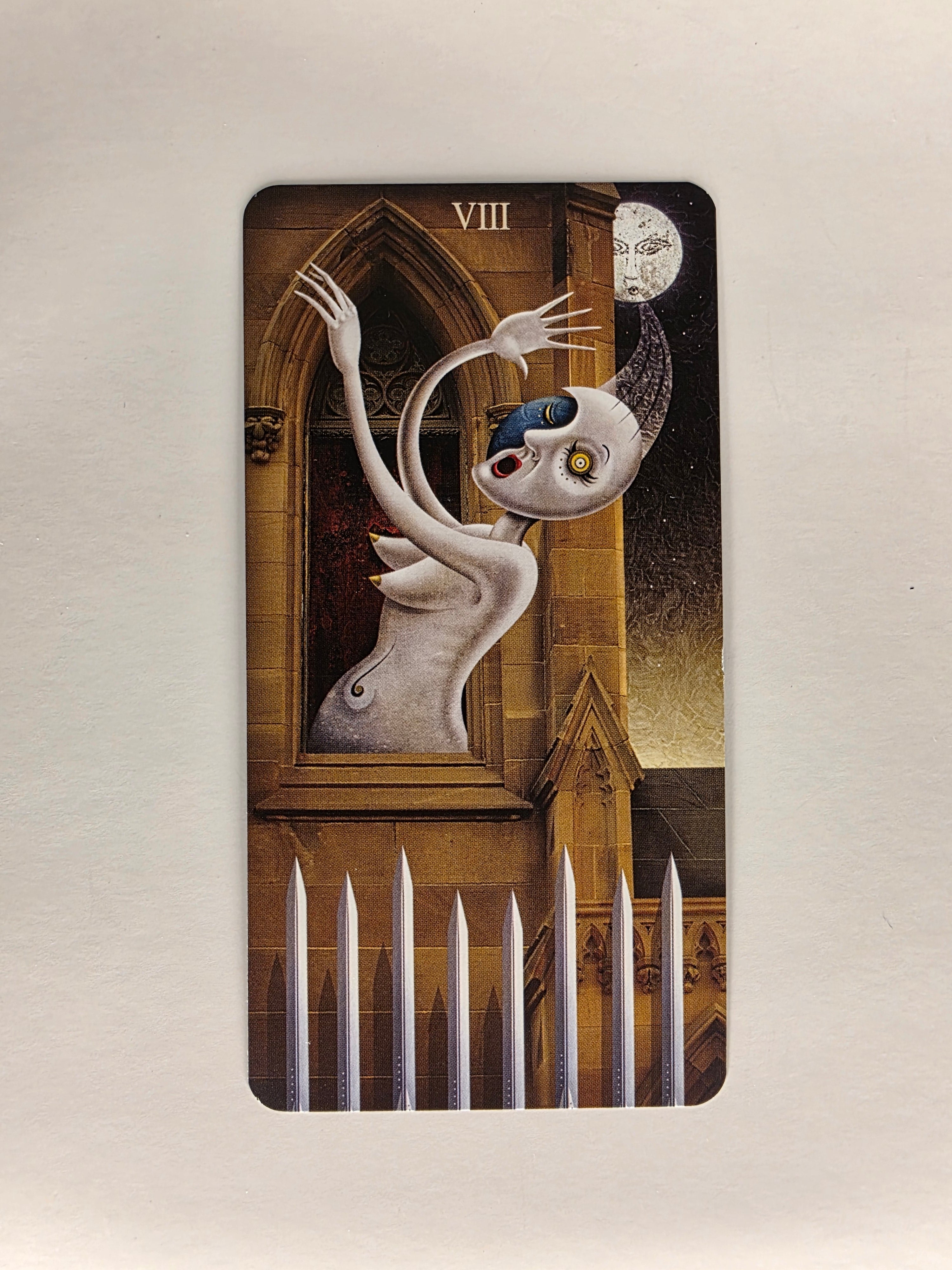 Deviant Moon Tarot Borderless Edition Eight of Swords Single Card Replacement