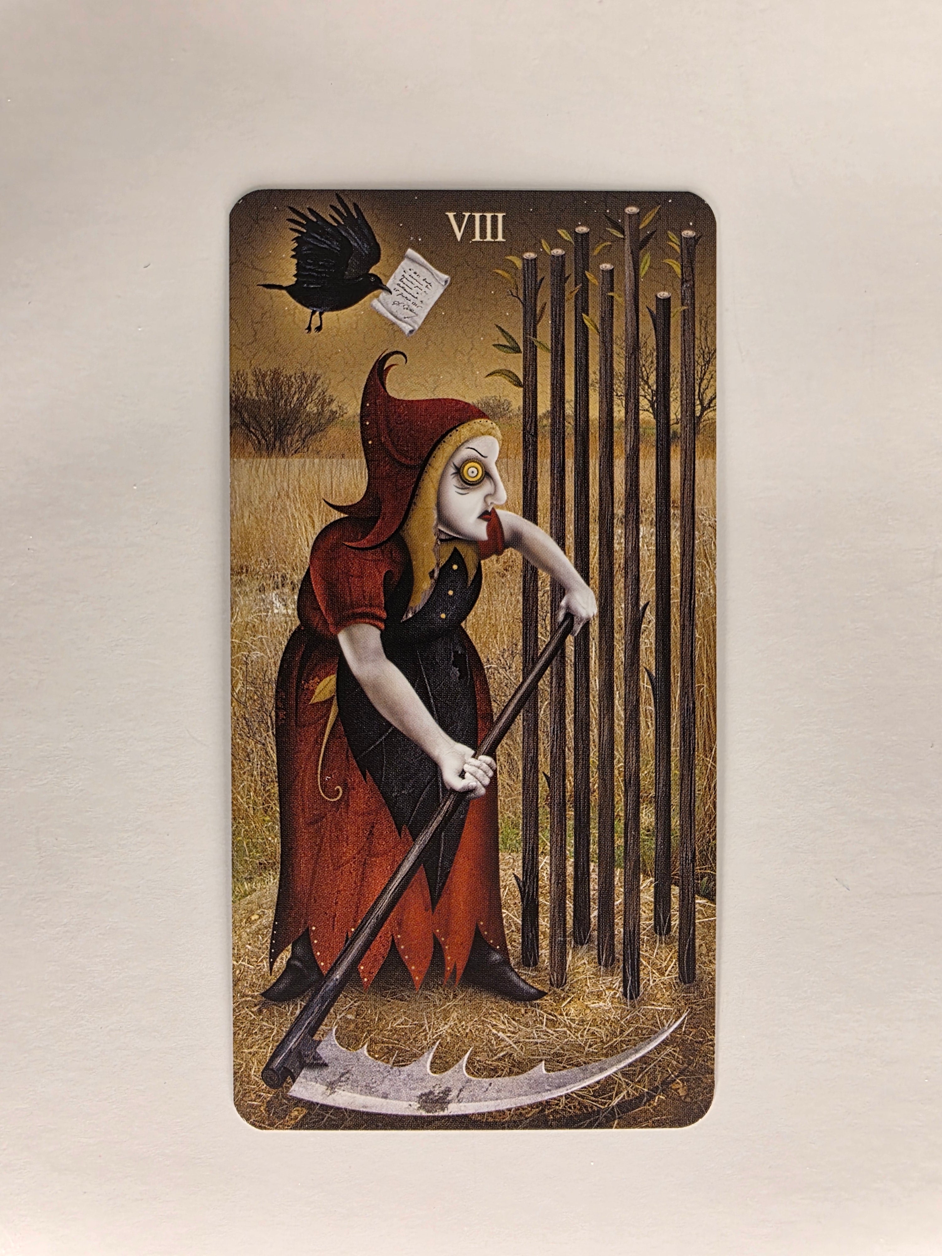 Deviant Moon Tarot Borderless Edition Eight of Wands Single Card Replacement