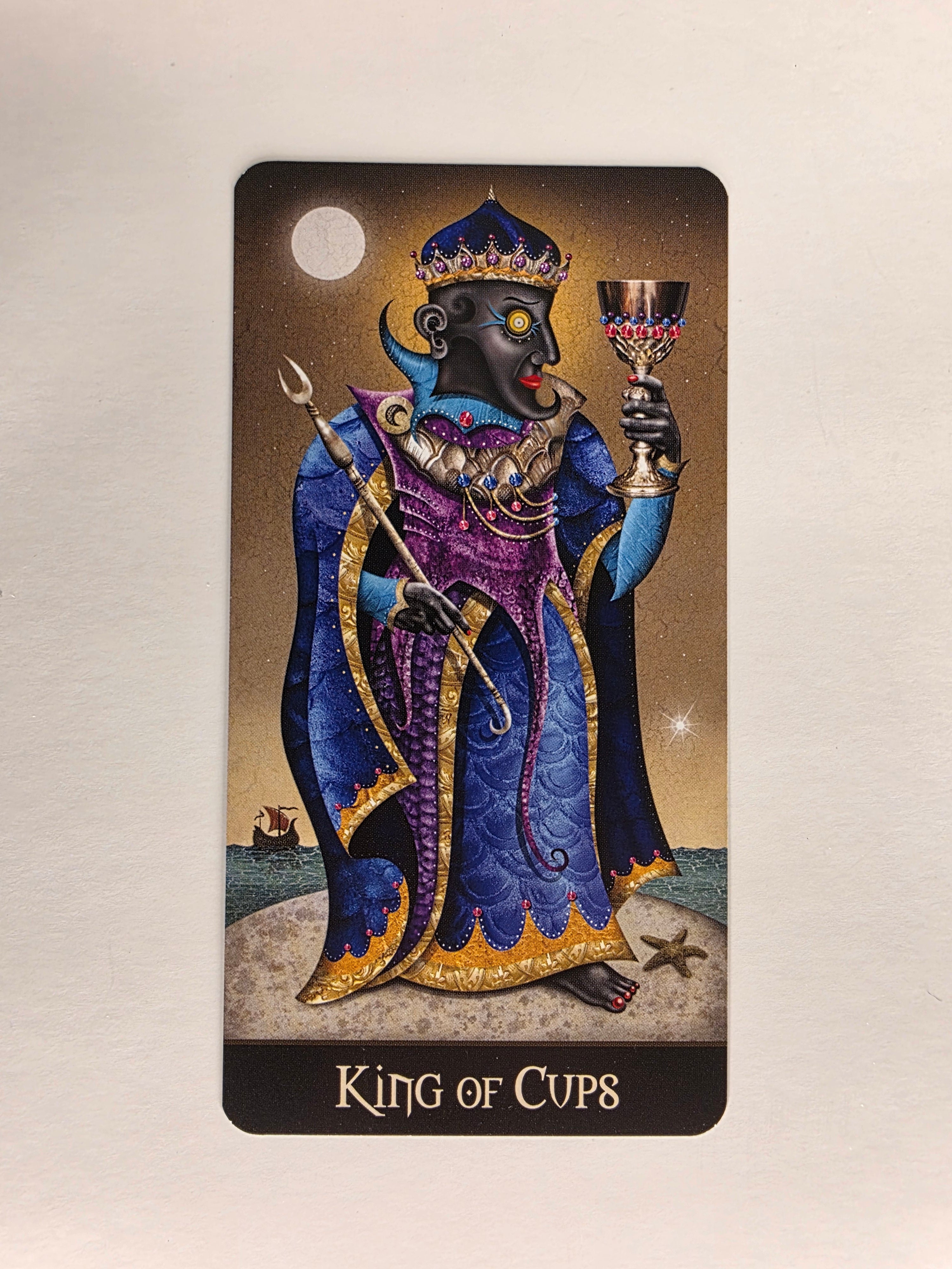 Deviant Moon Tarot Borderless Edition King of Cups Single Card Replacement