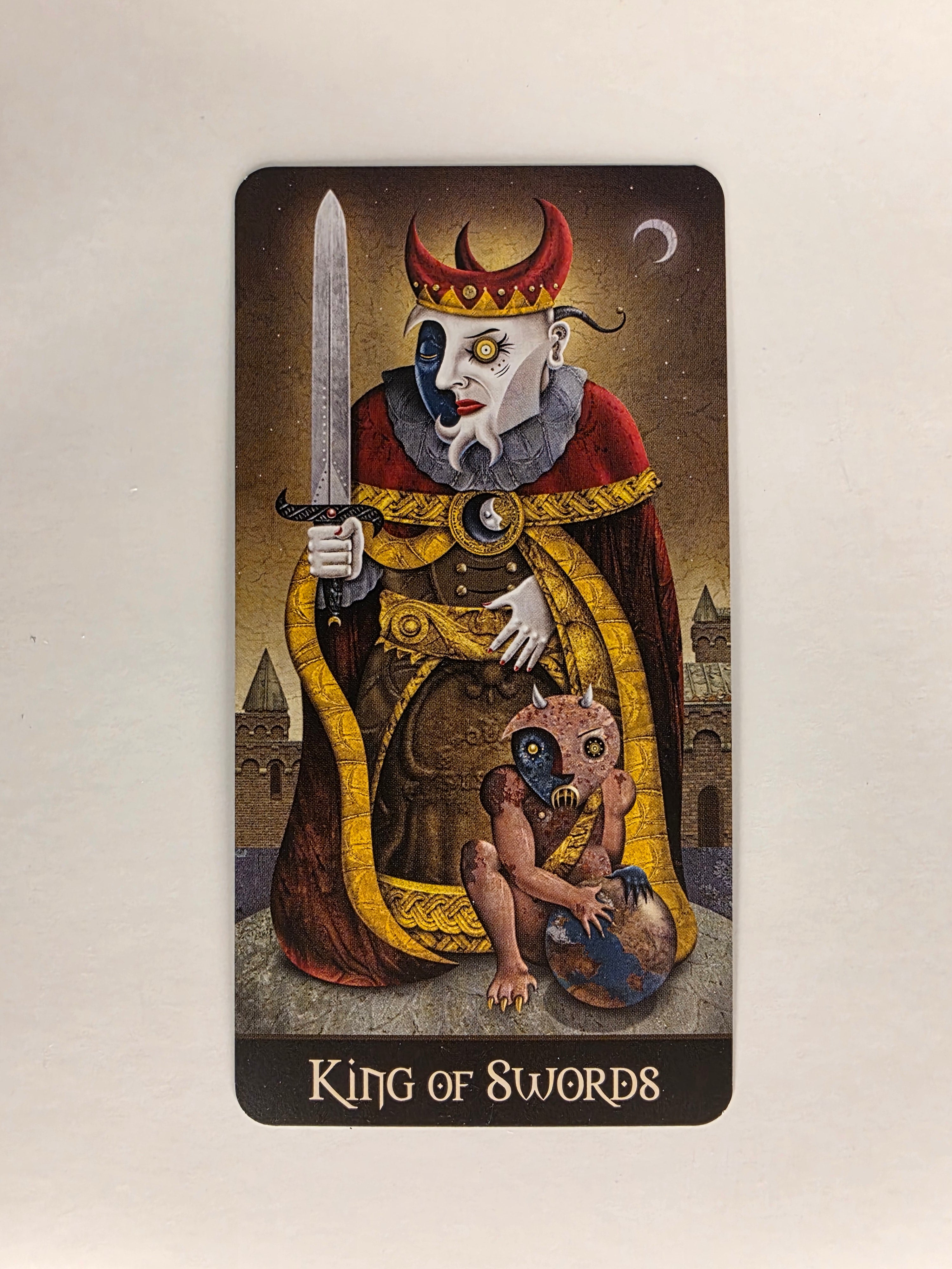 Deviant Moon Tarot Borderless Edition King of Swords Single Card Replacement