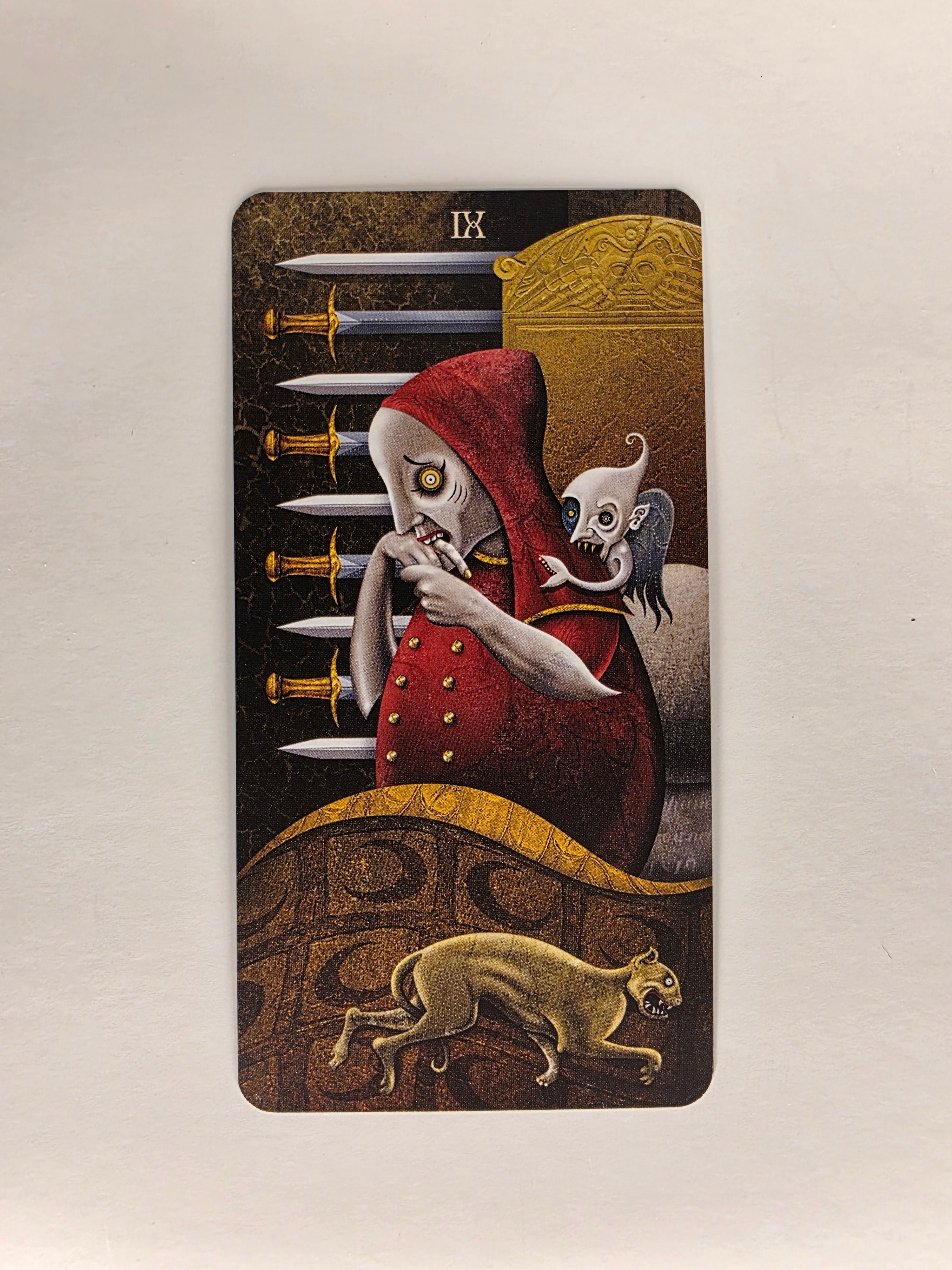 Deviant Moon Tarot Borderless Edition Nine of Swords Single Card Replacement