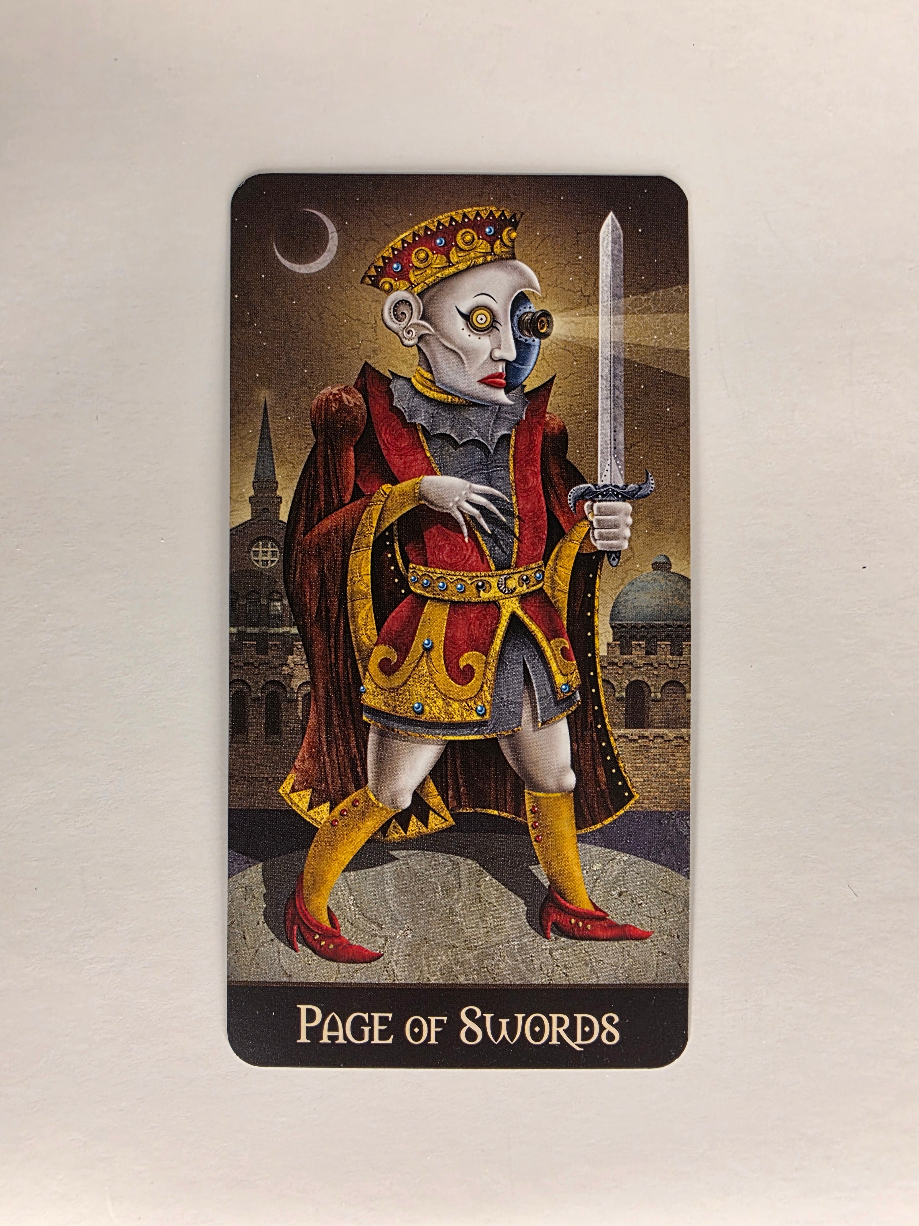 Deviant Moon Tarot Borderless Edition Page of Swords Single Card Replacement