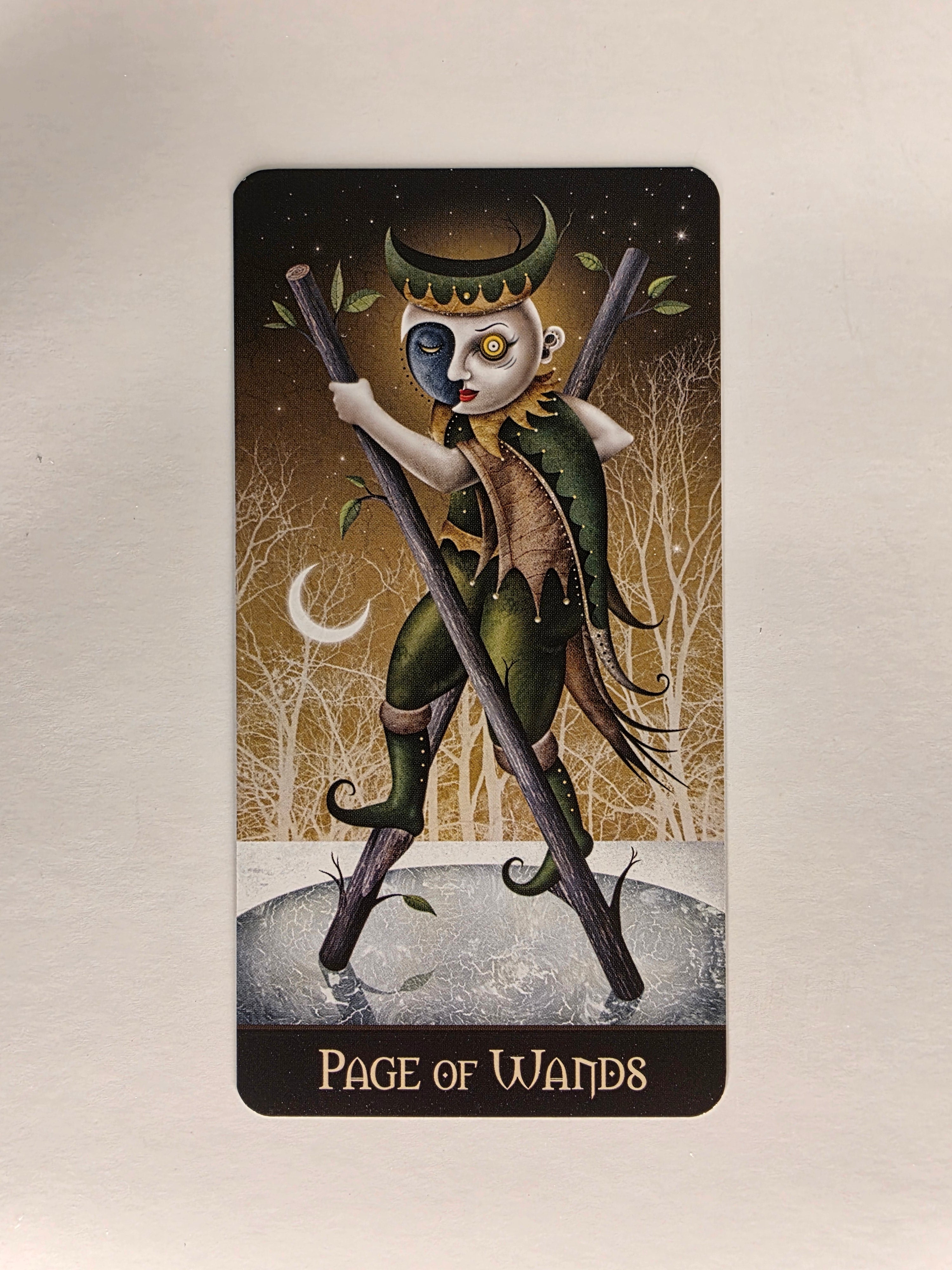 Deviant Moon Tarot Borderless Edition Page of Wands Single Card Replacement