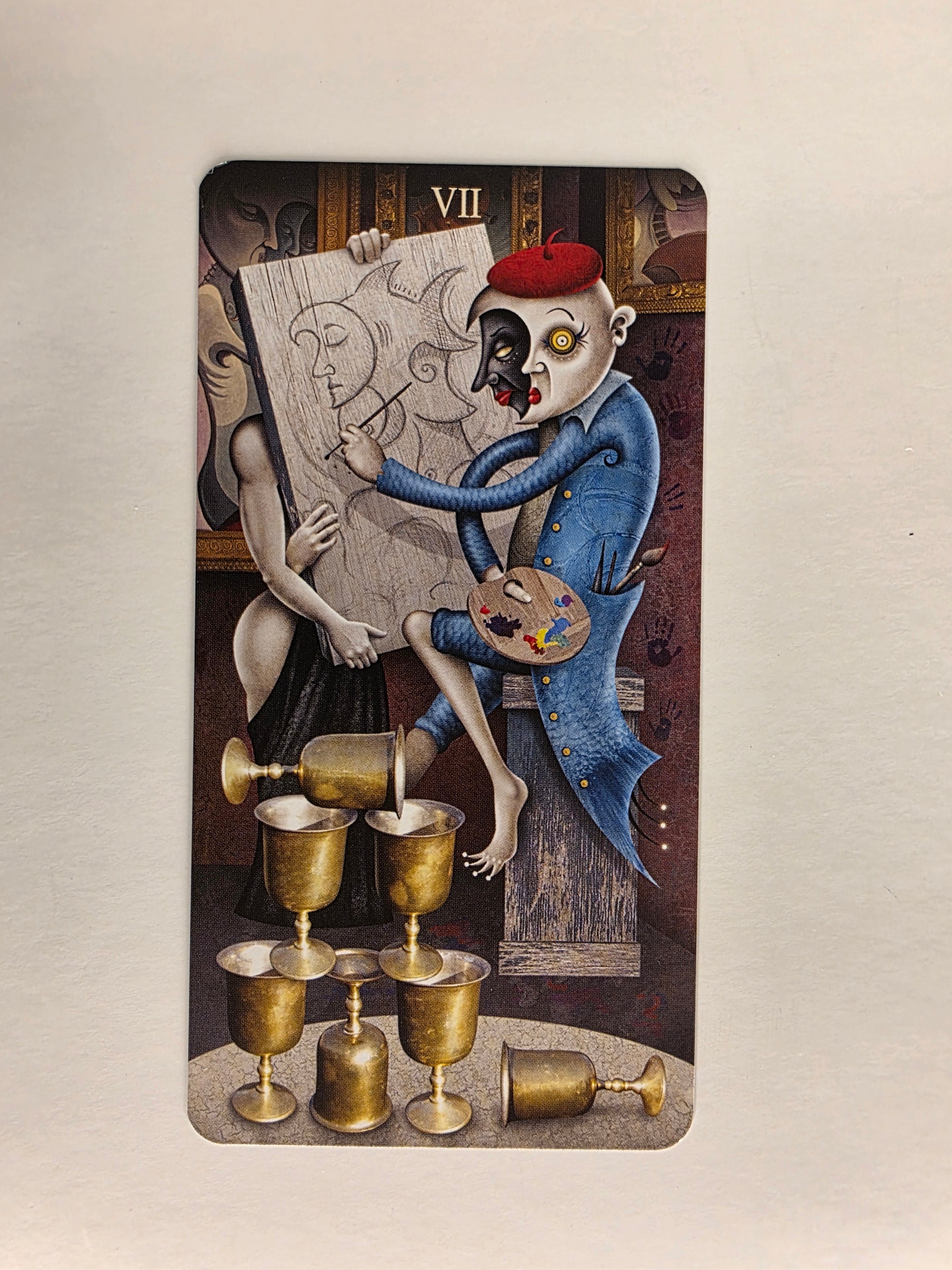 Deviant Moon Tarot Borderless Edition Seven of Cups Single Card Replacement