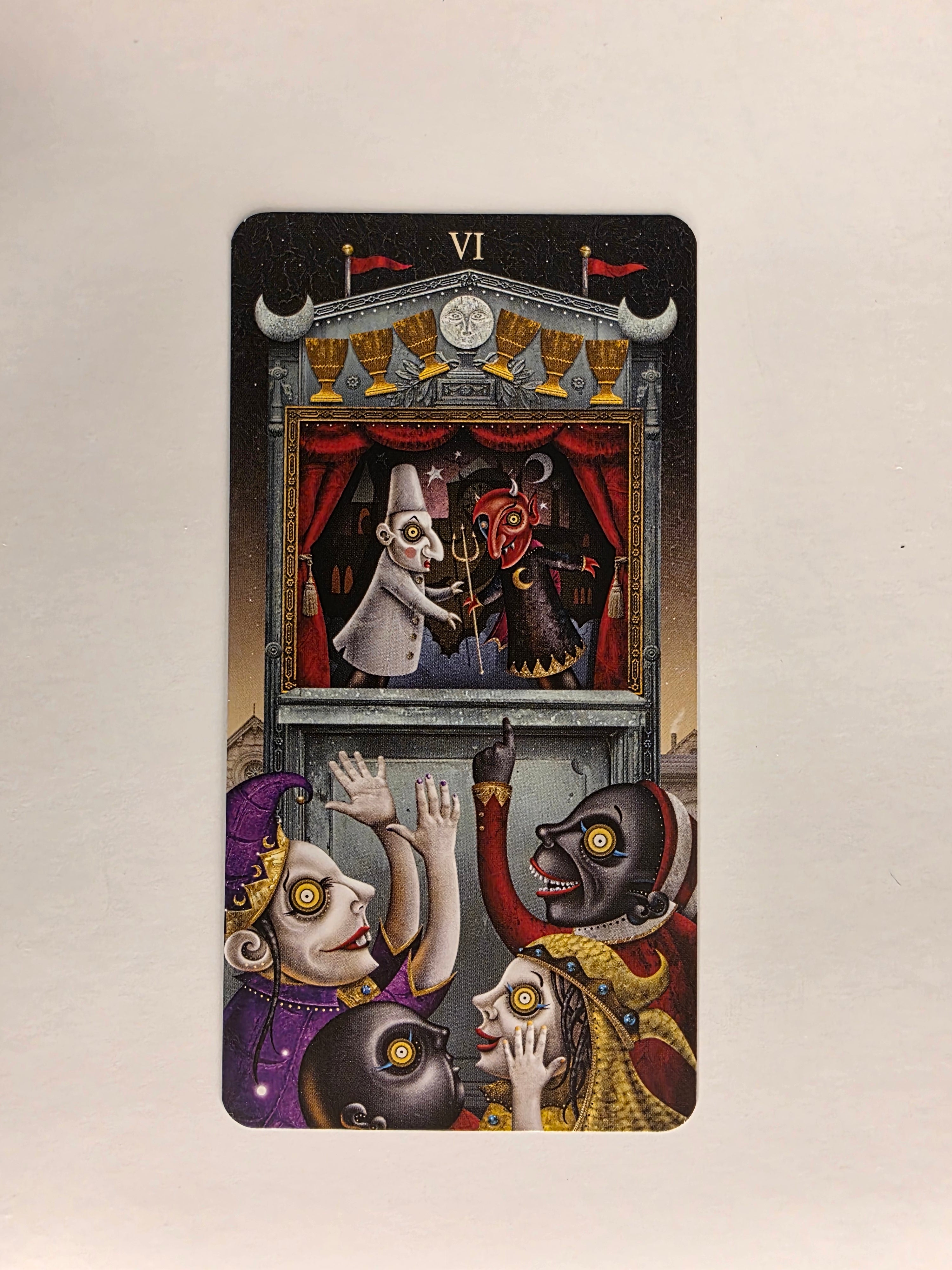 Deviant Moon Tarot Borderless Edition Six of Cups Single Card Replacement