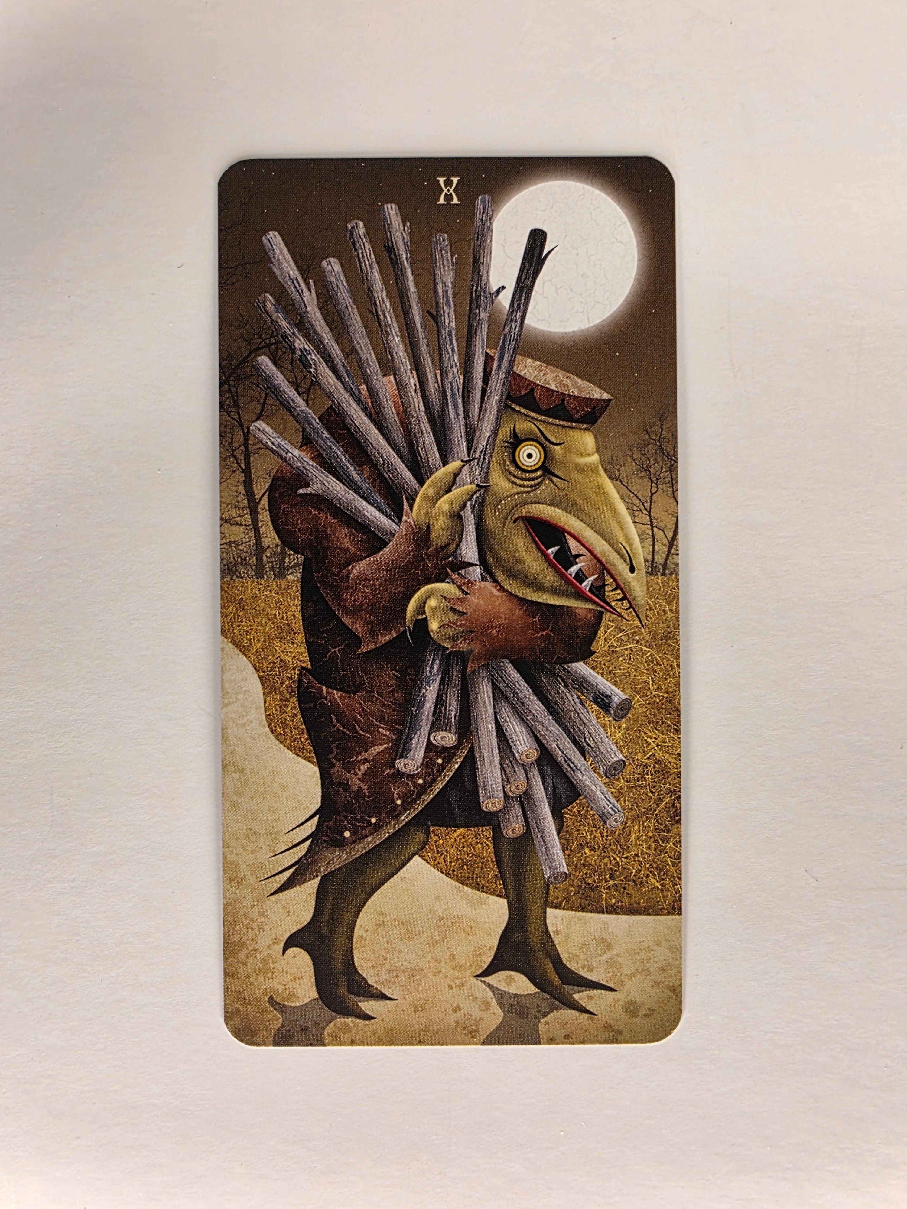 Deviant Moon Tarot Borderless Edition Ten of Wands Single Card Replacement