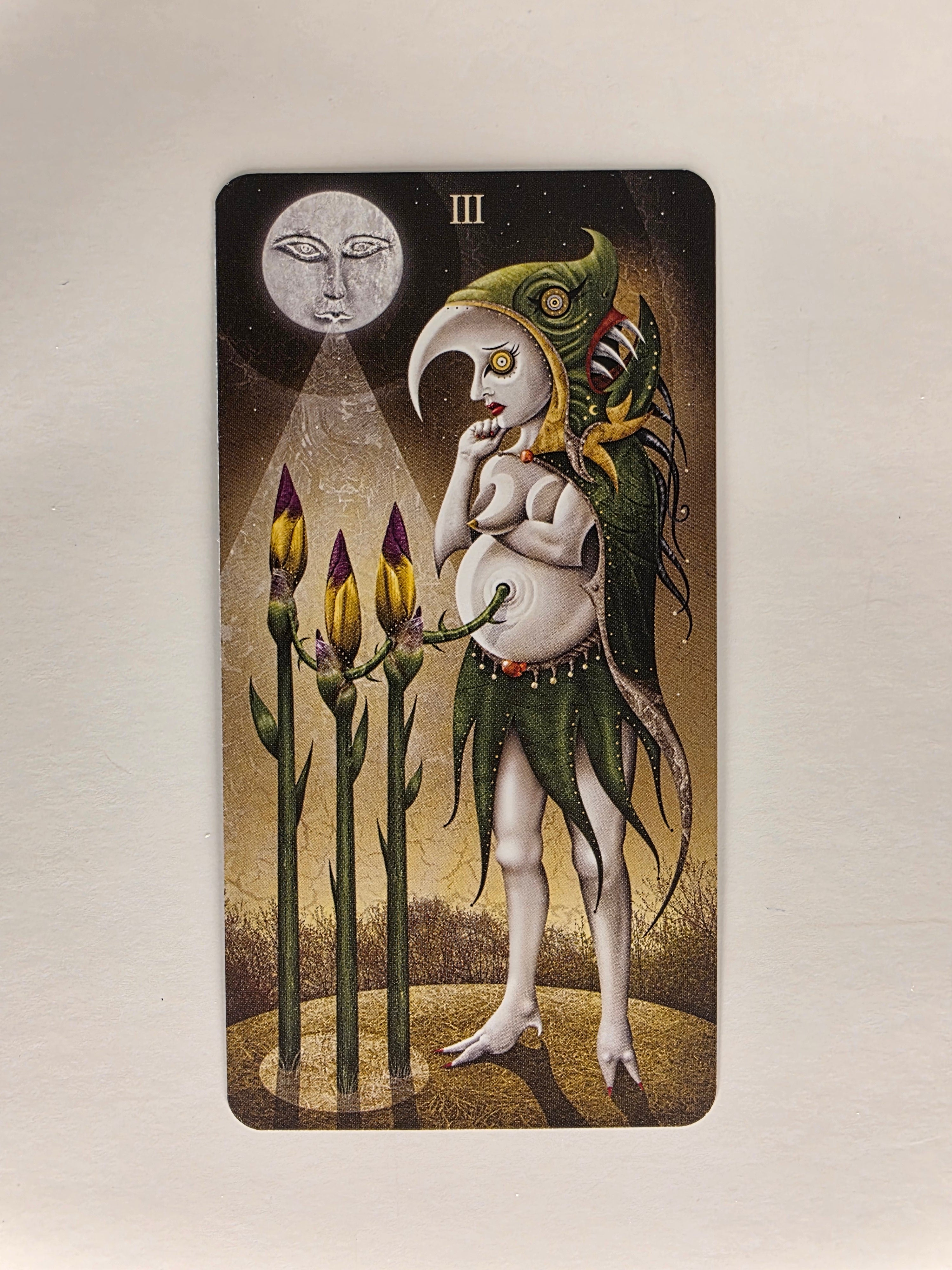 Deviant Moon Tarot Borderless Edition Three of Wands Single Card Replacement
