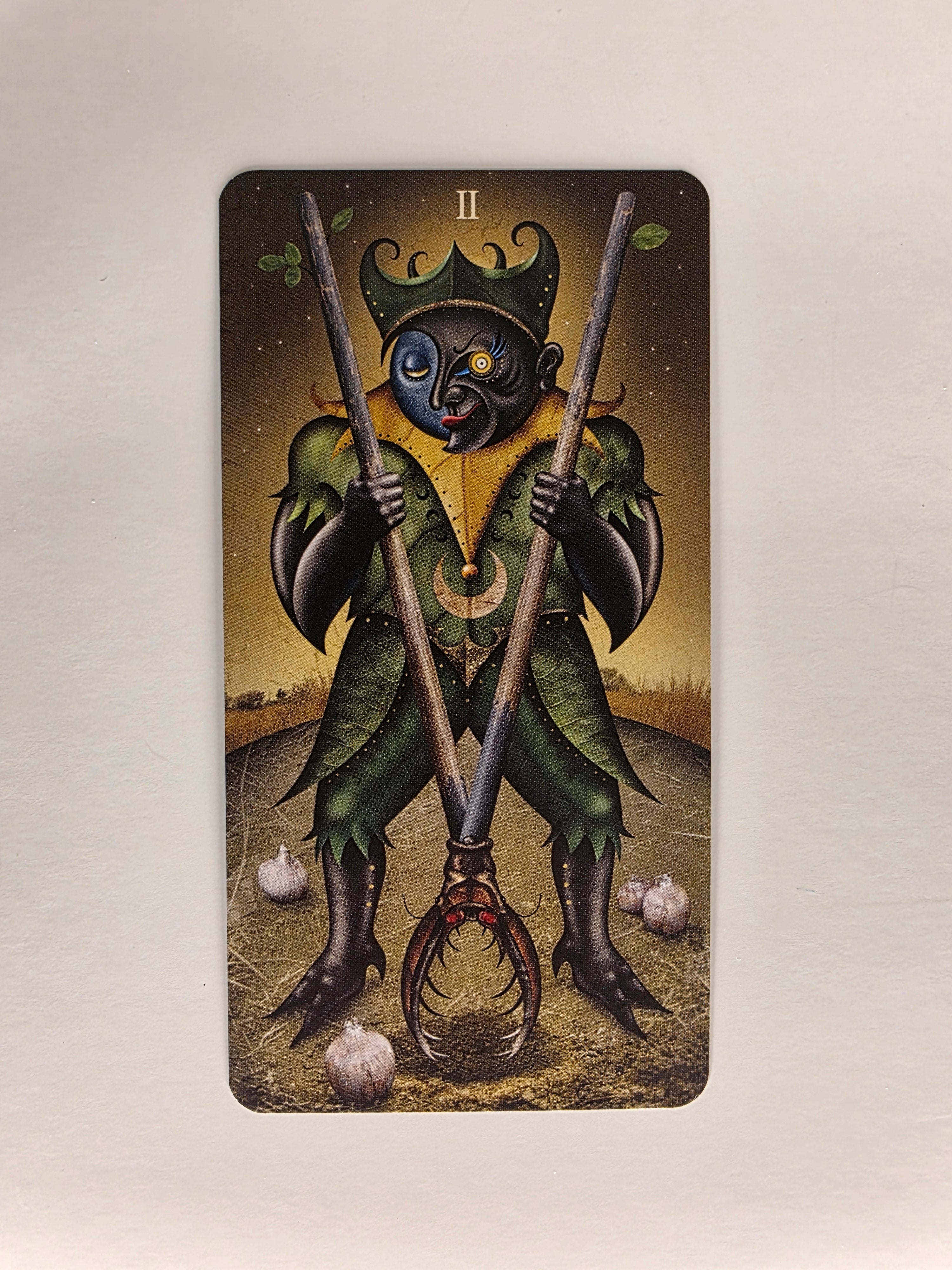 Deviant Moon Tarot Borderless Edition Two of Wands Single Card Replacement