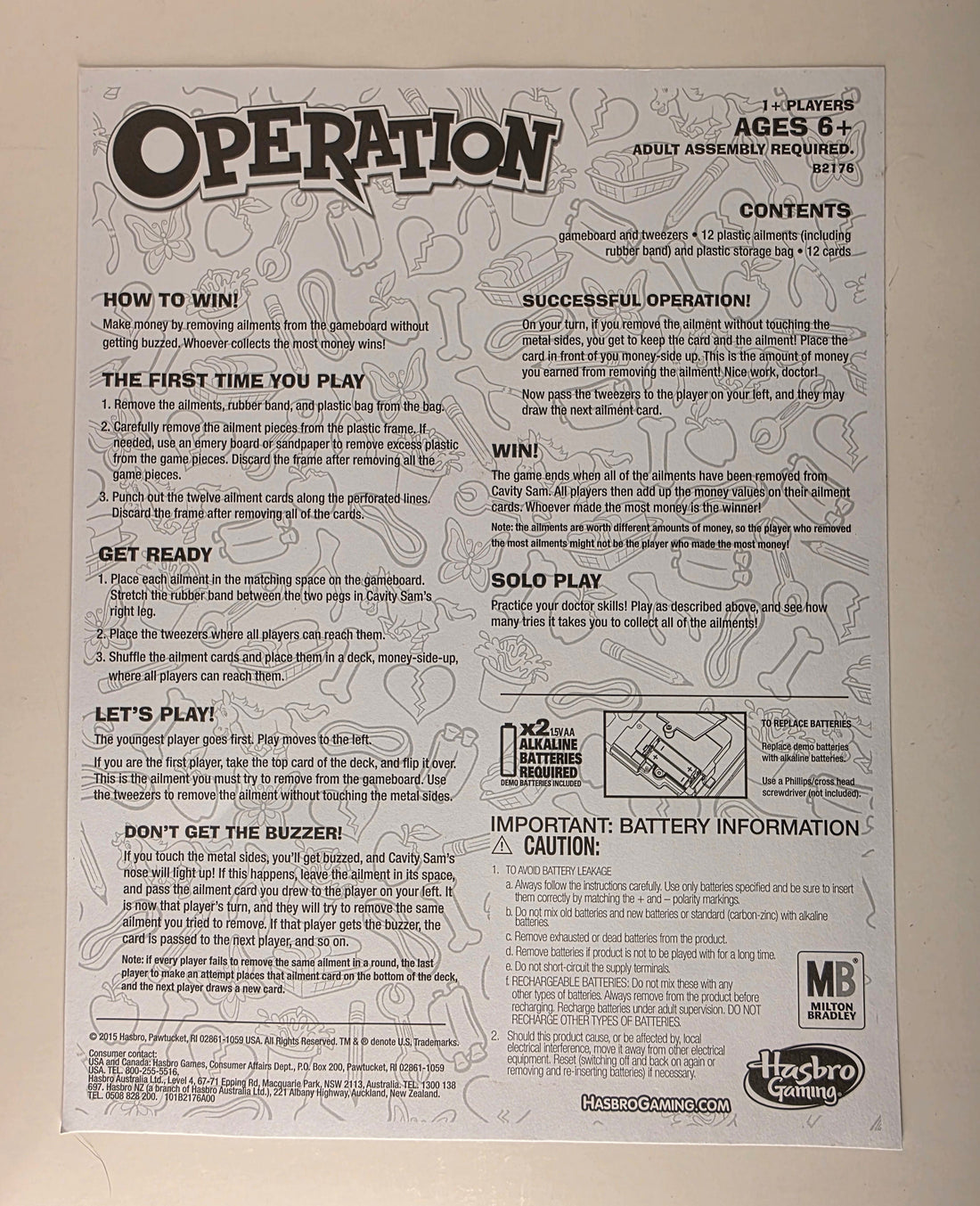 Operation Rulebook – Replacement Instructions