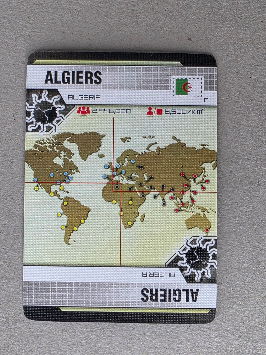 Pandemic Algiers Player City Card Replacements
