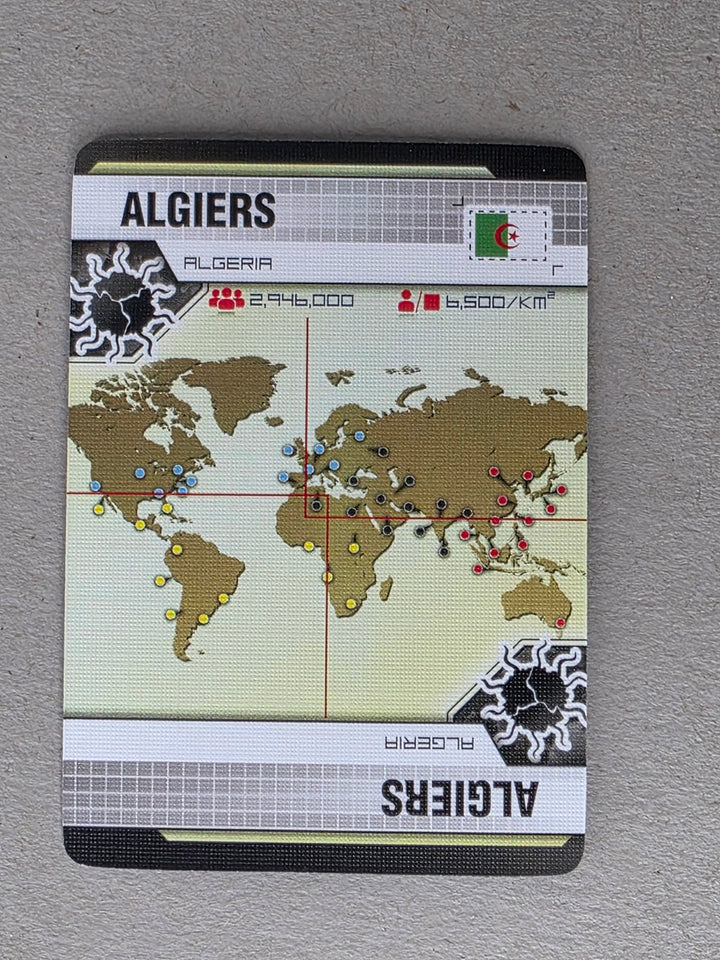 Pandemic Algiers Player City Card Replacements