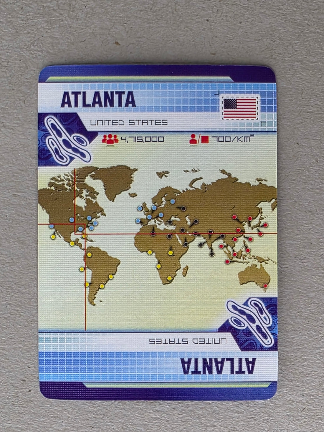Pandemic Atlanta Player City Card Replacements