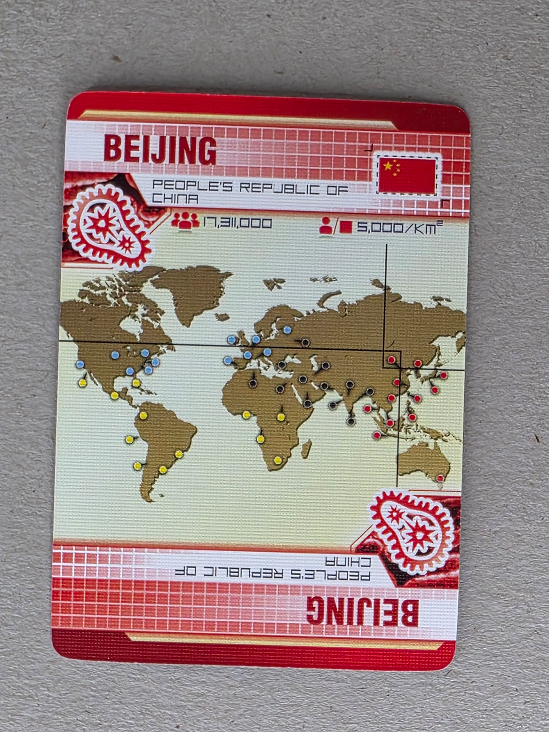 Pandemic Beijing Player City Card Replacements