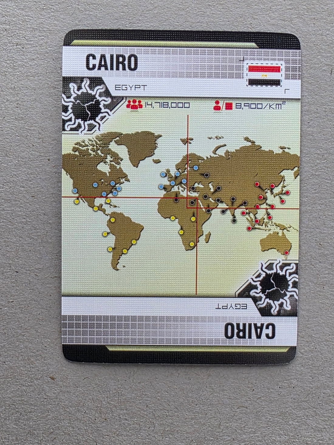 Pandemic Cairo Player City Card Replacements
