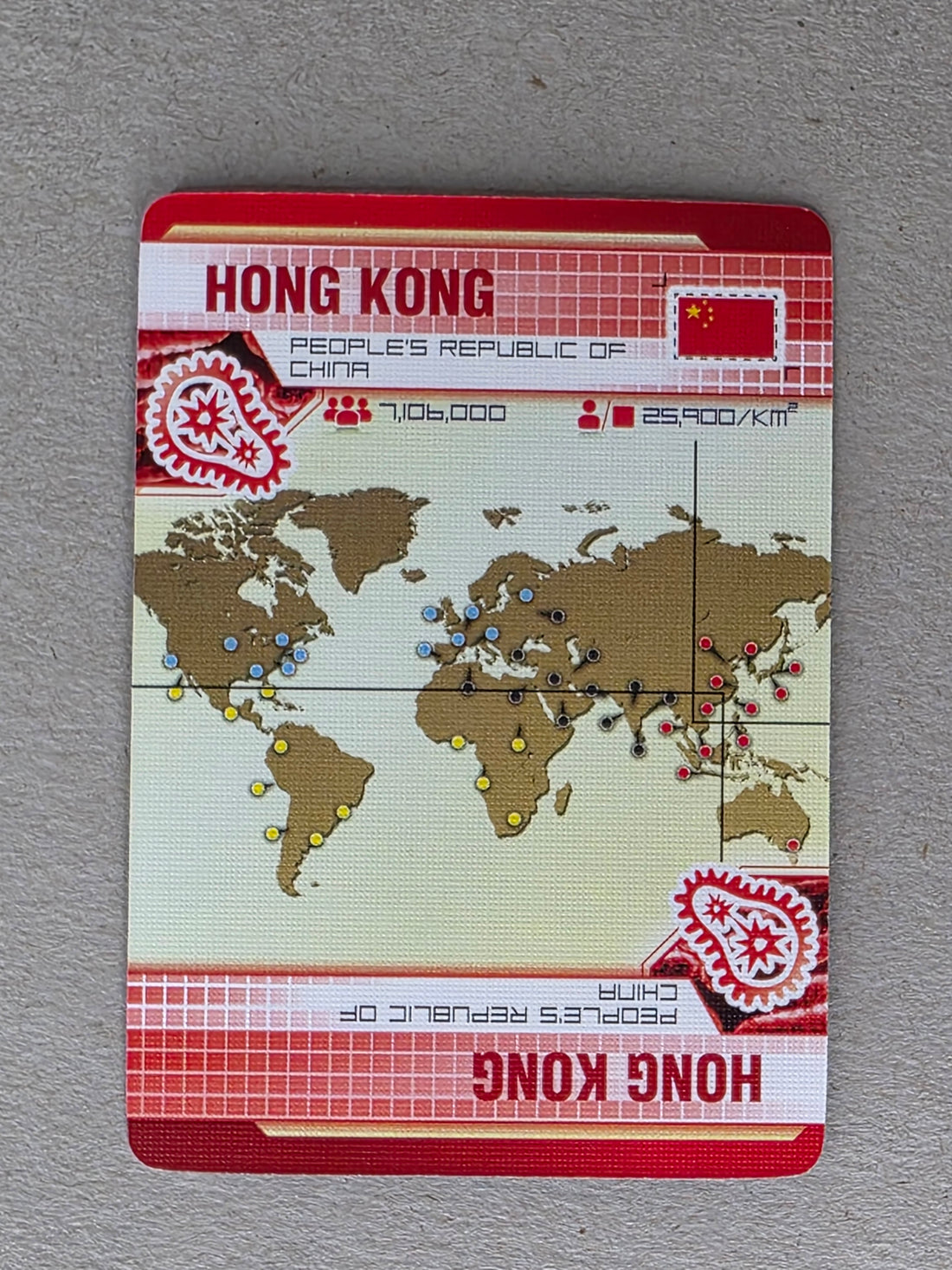 Pandemic Hong Kong Player City Card Replacements