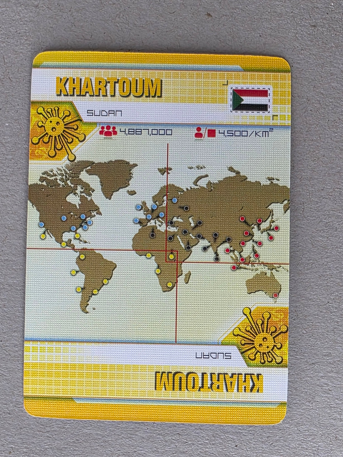 Pandemic Khartoum Player City Card Replacements