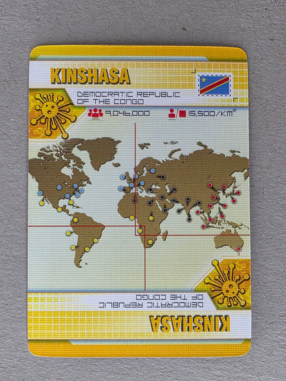 Pandemic Kinshasa Player City Card Replacements