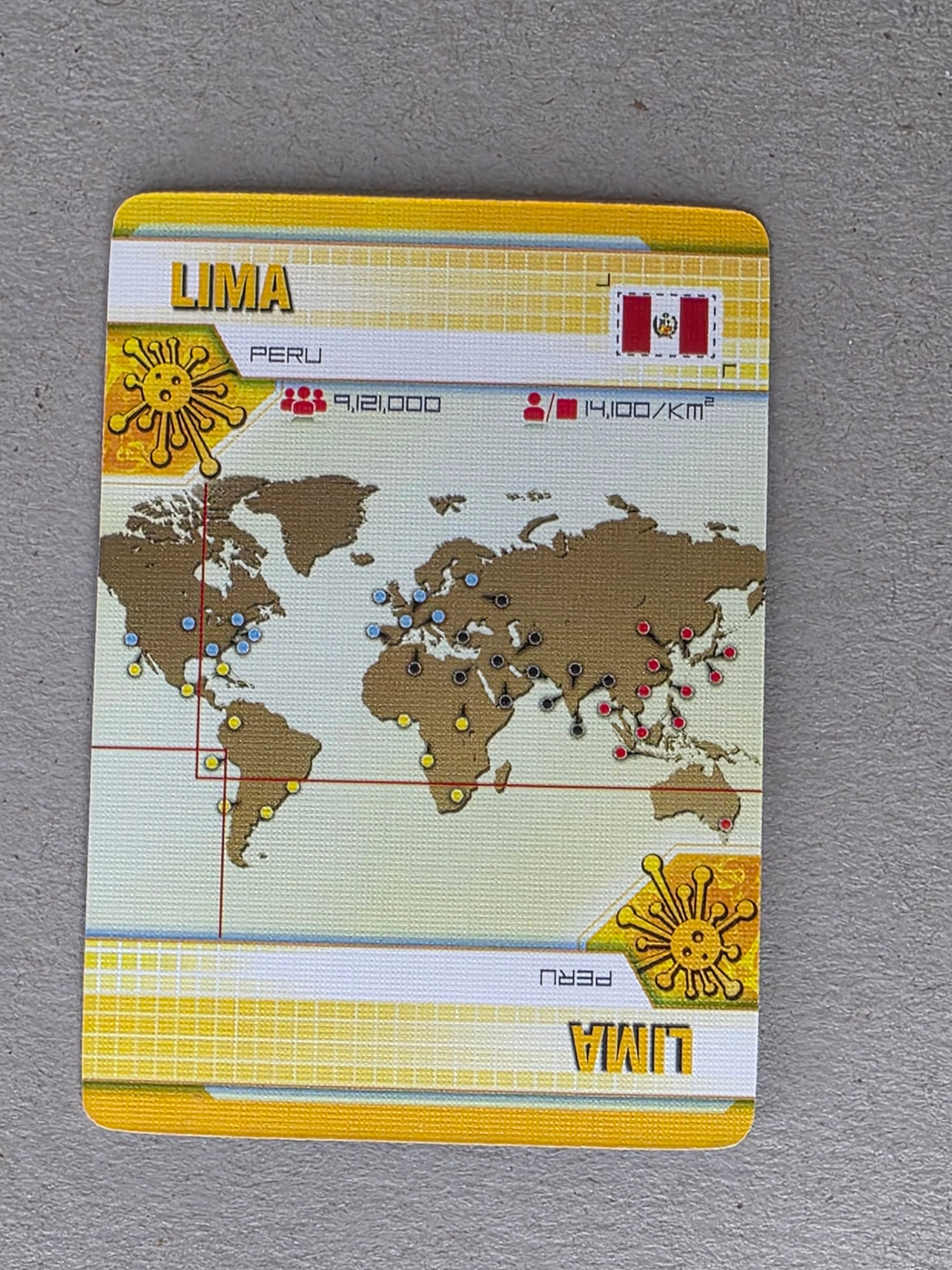 Pandemic Lima Player City Card Replacements