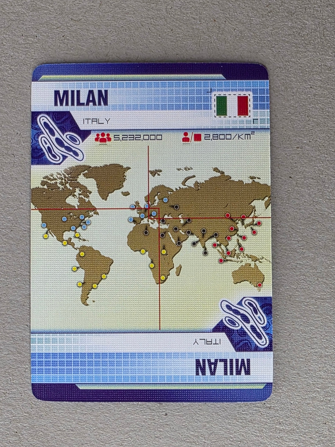 Pandemic Milan Player City Card Replacements