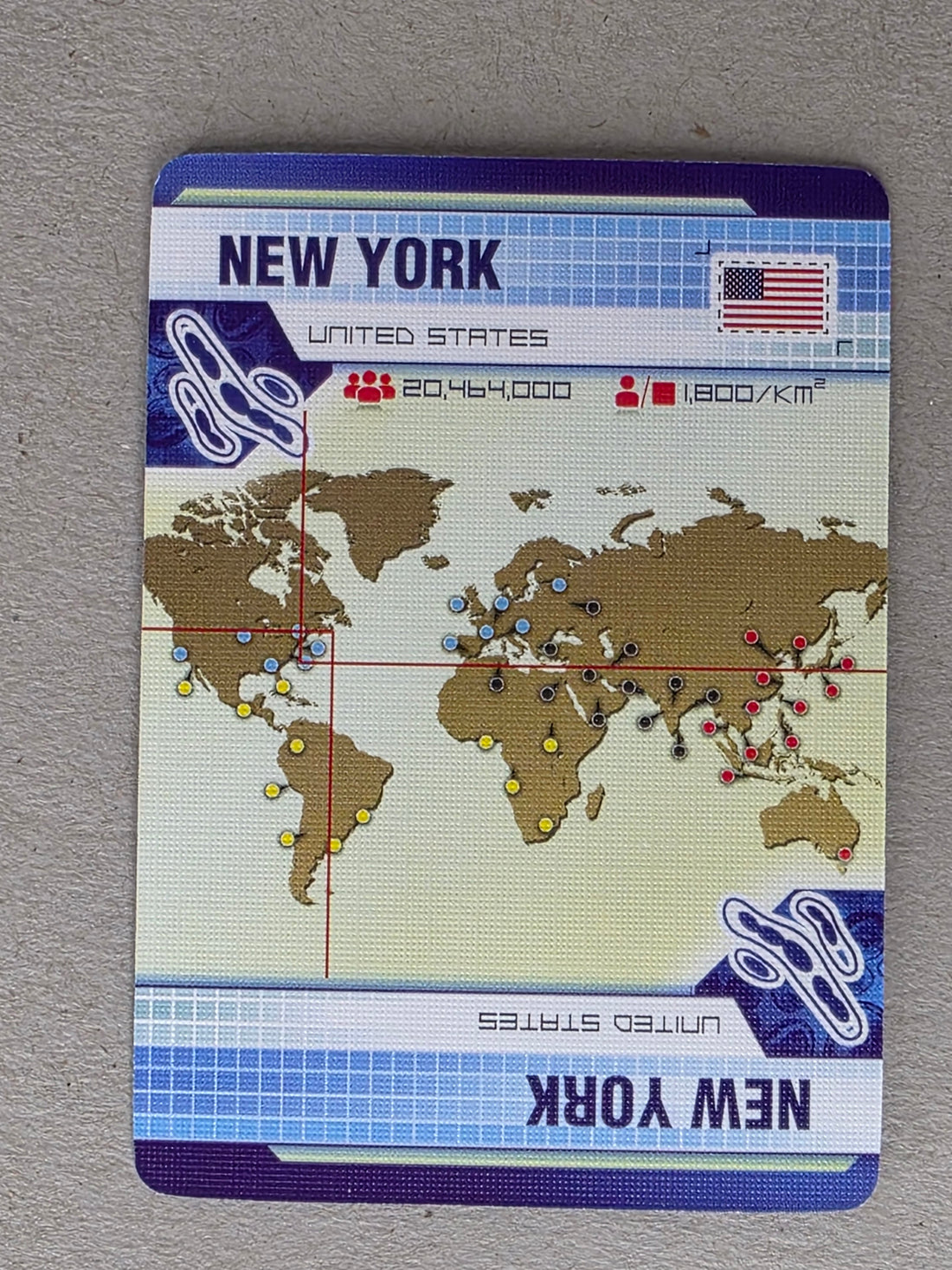 Pandemic New York Player City Card Replacements