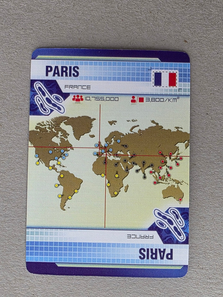Pandemic Paris Player City Card Replacements