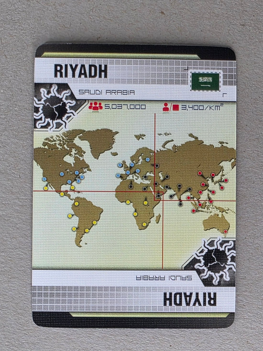Pandemic Riyadh Player City Card Replacements