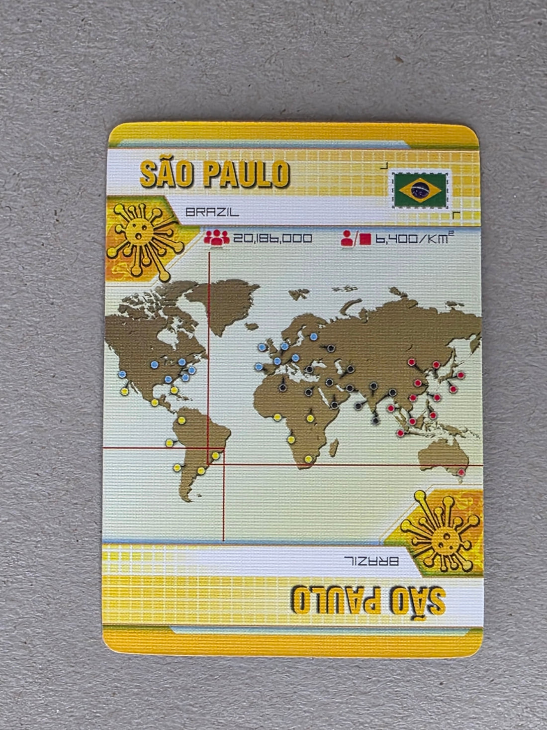 Pandemic Sao Paulo Player City Card Replacements