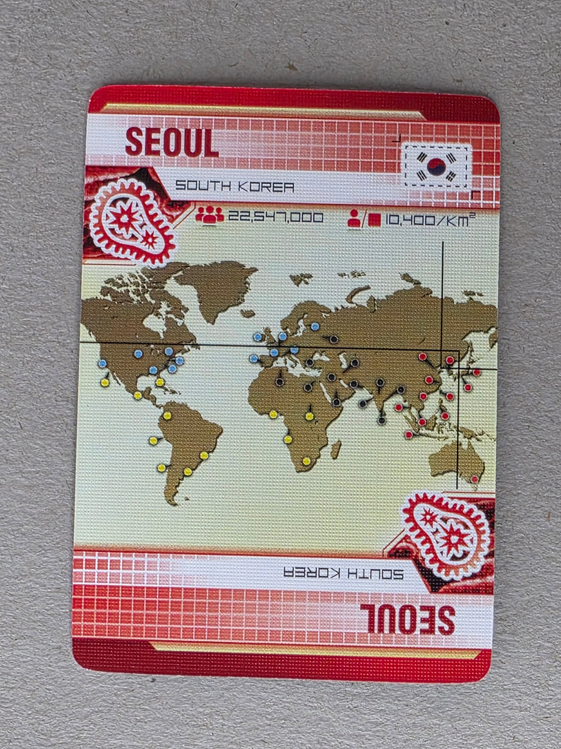 Pandemic Seoul Player City Card Replacements