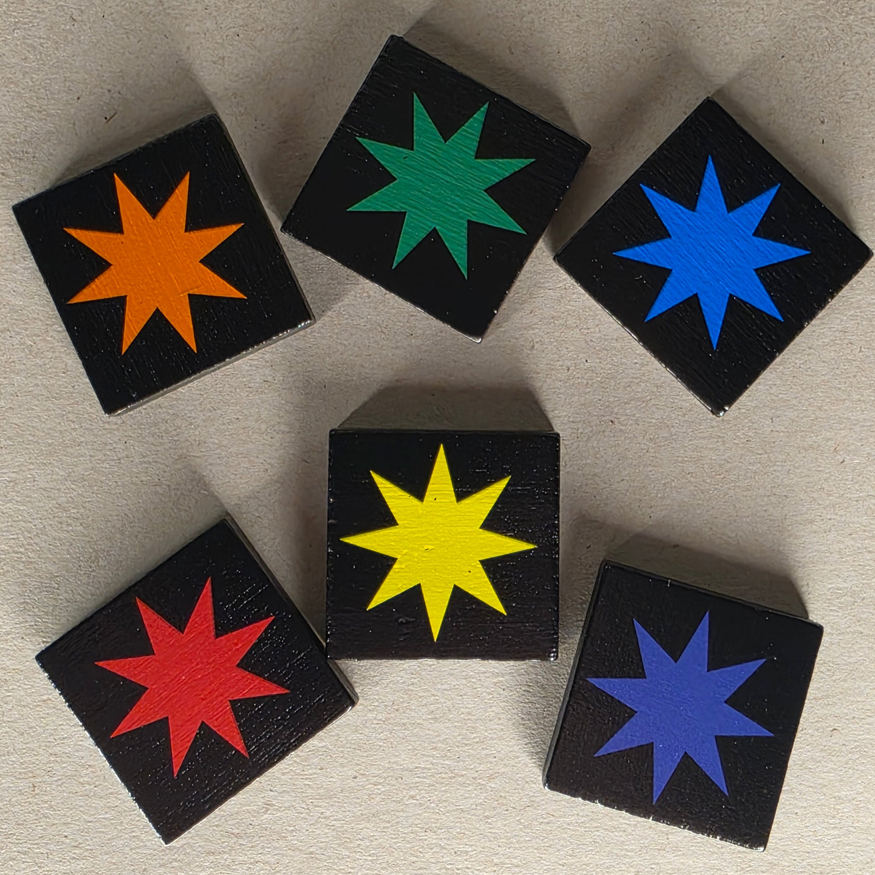 Qwirkle Replacement Single Tile Starburst All Colors
