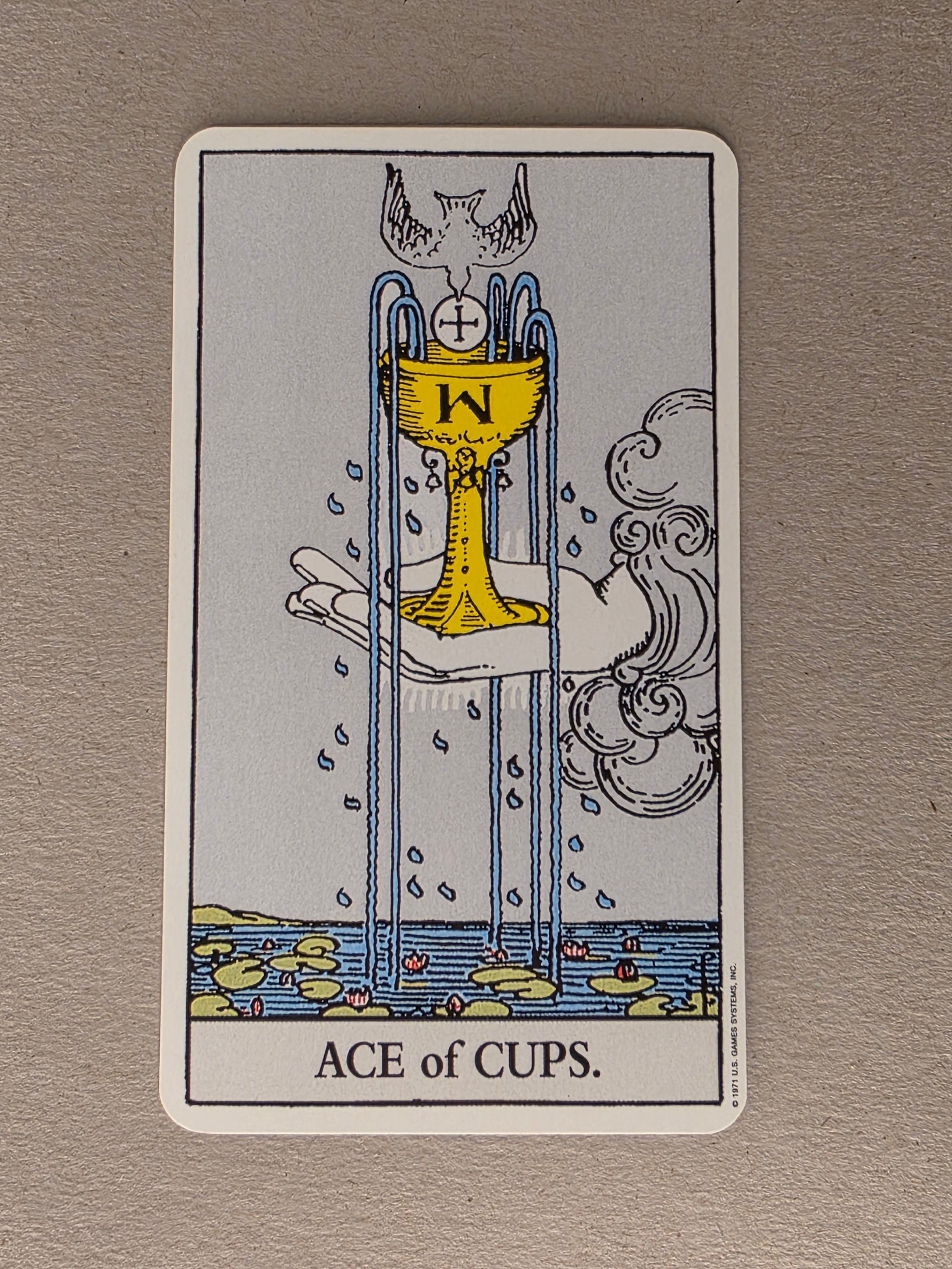 Rider Waite Tarot Ace of Cups Single Card Replacement
