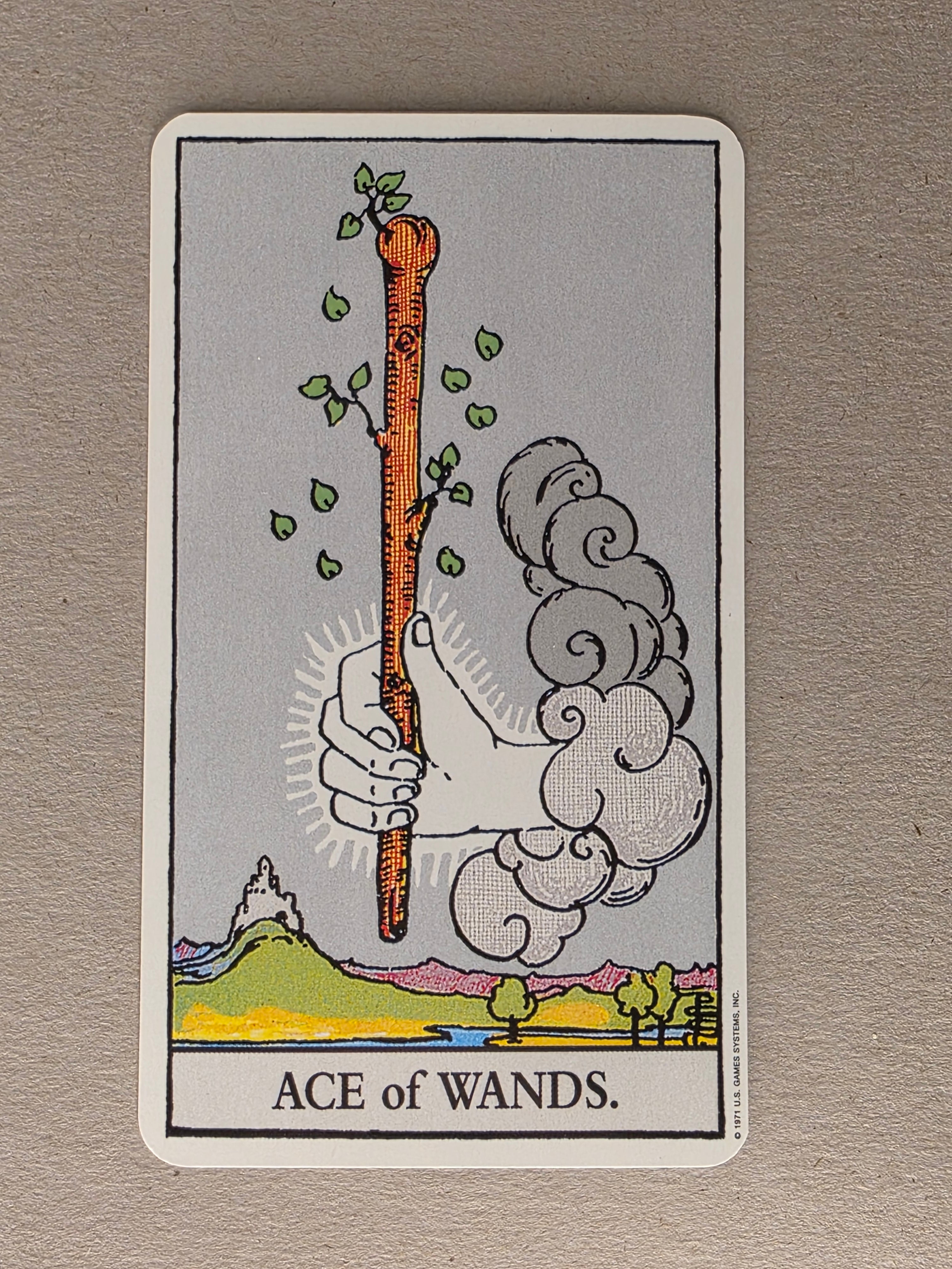Rider Waite Tarot Ace of Wands Single Card Replacement