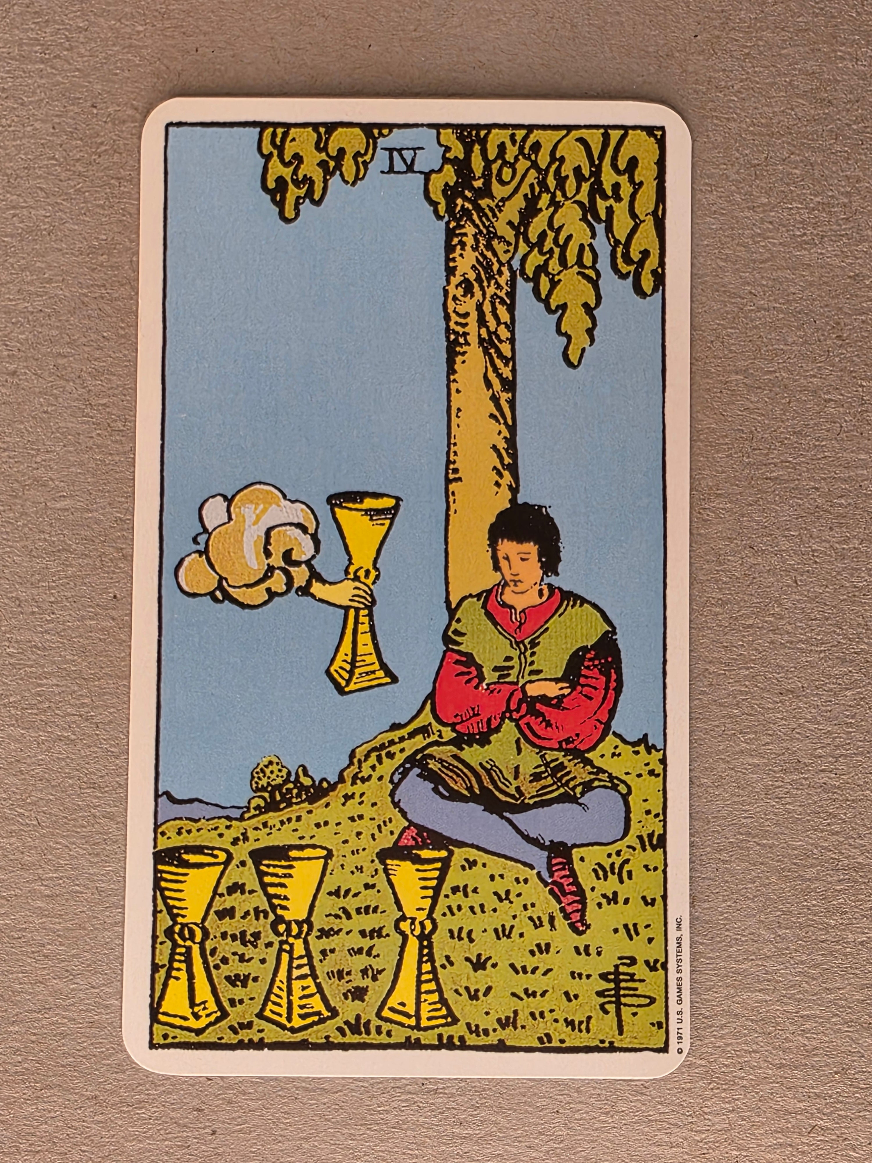Rider Waite Tarot Four of Cups Single Card Replacement
