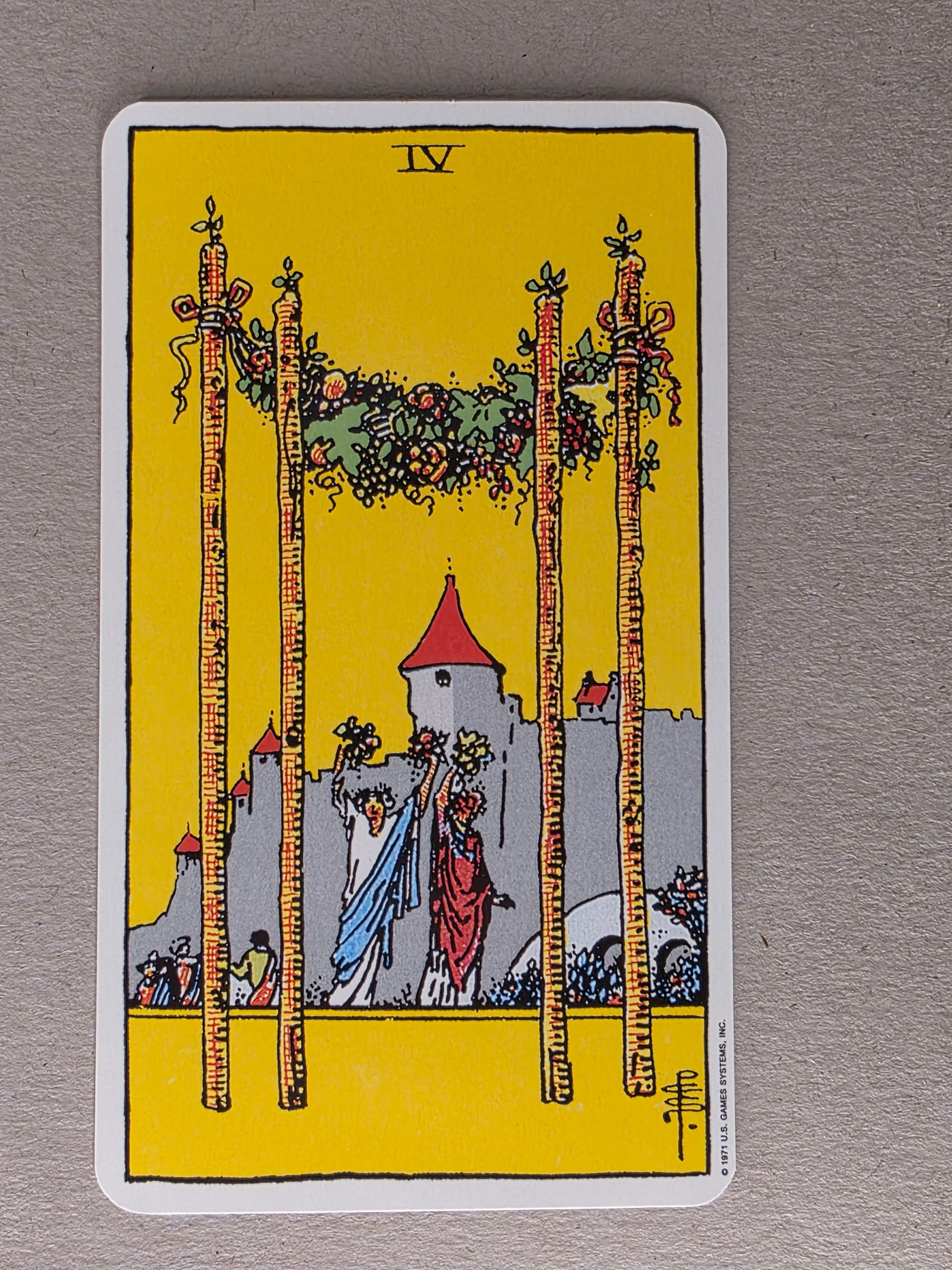 Rider Waite Tarot Four of Wands Single Card Replacement