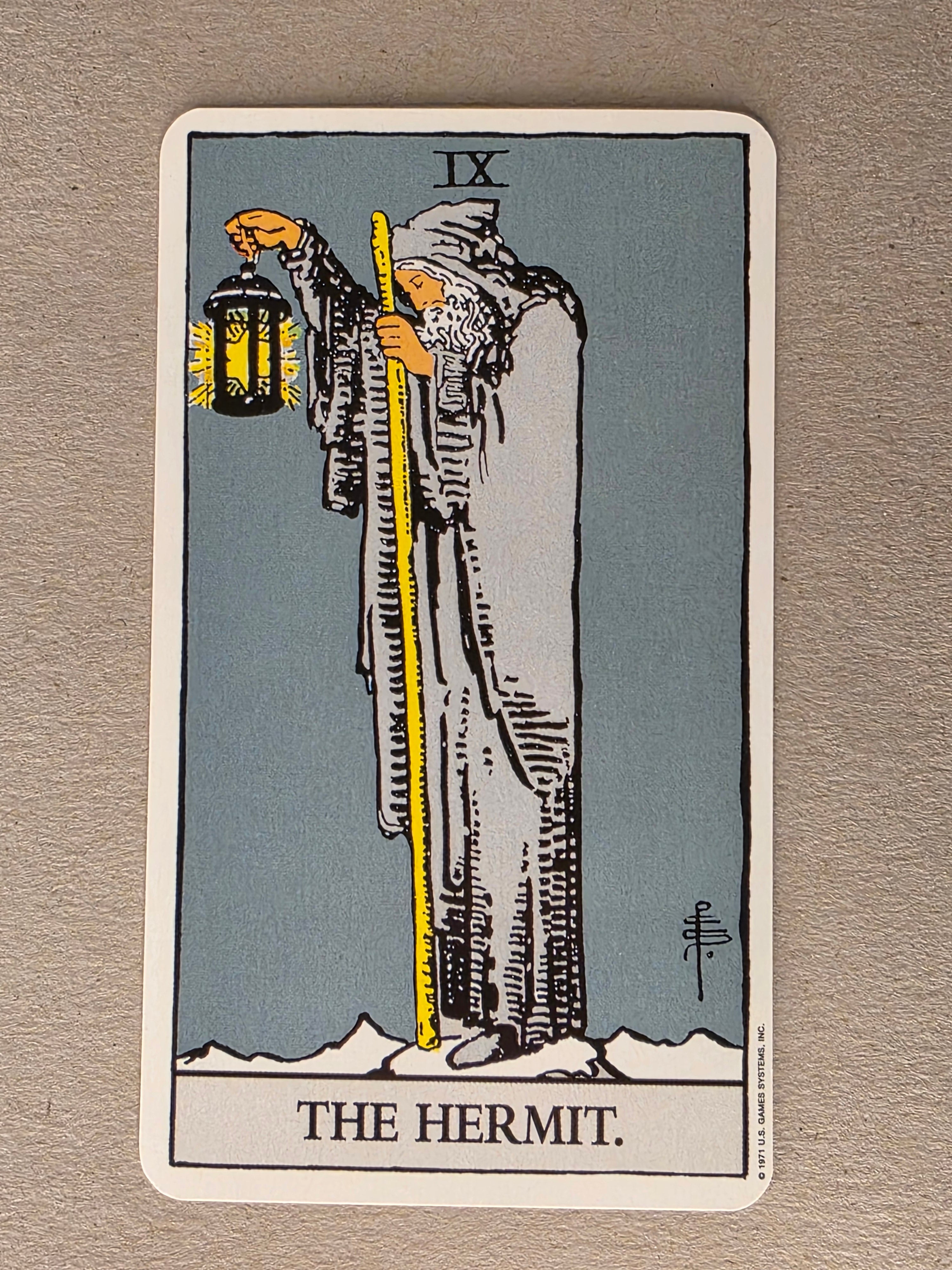 Rider Waite Tarot Hermit Single Card Replacement