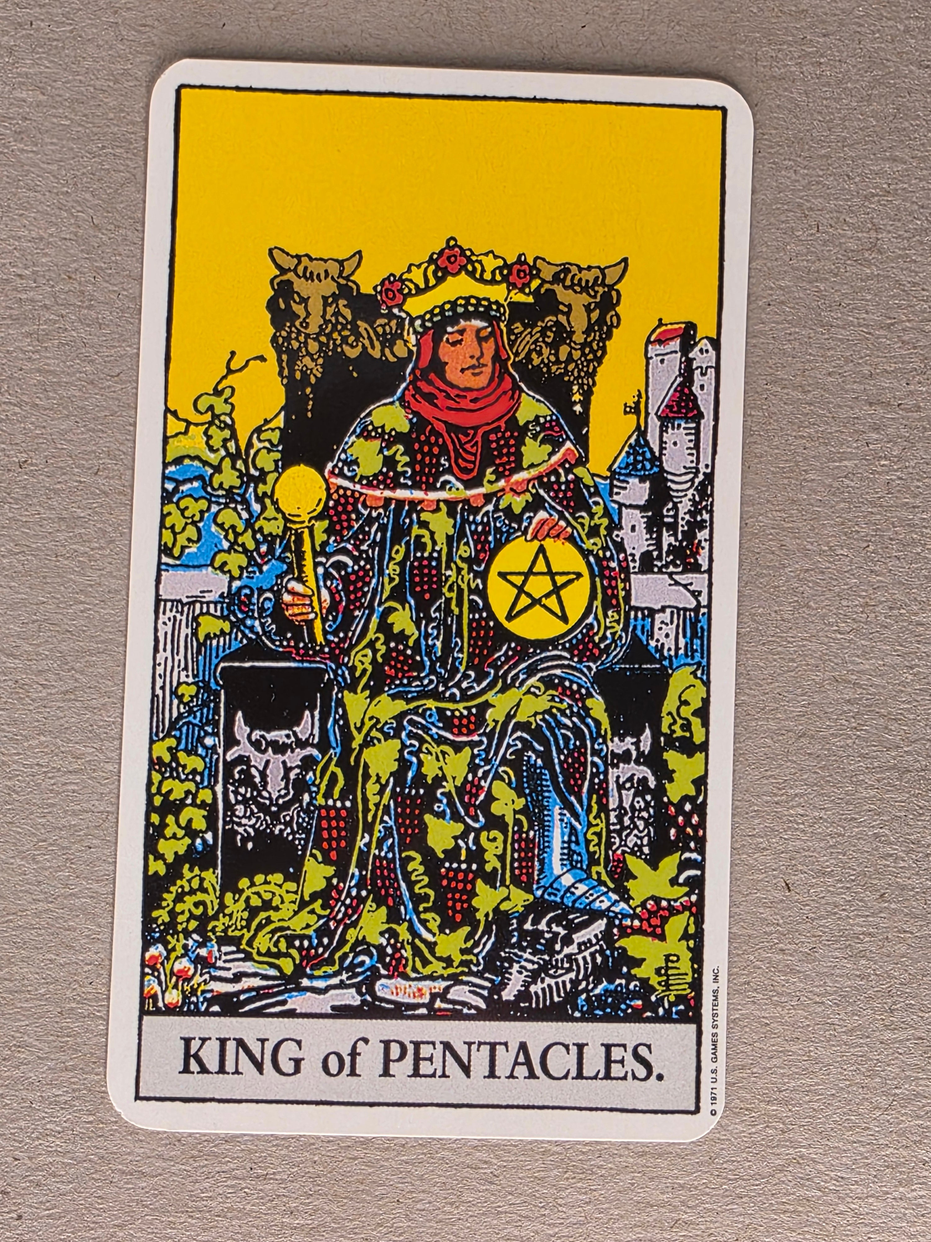 Rider Waite Tarot King of Pentacles Single Card Replacement