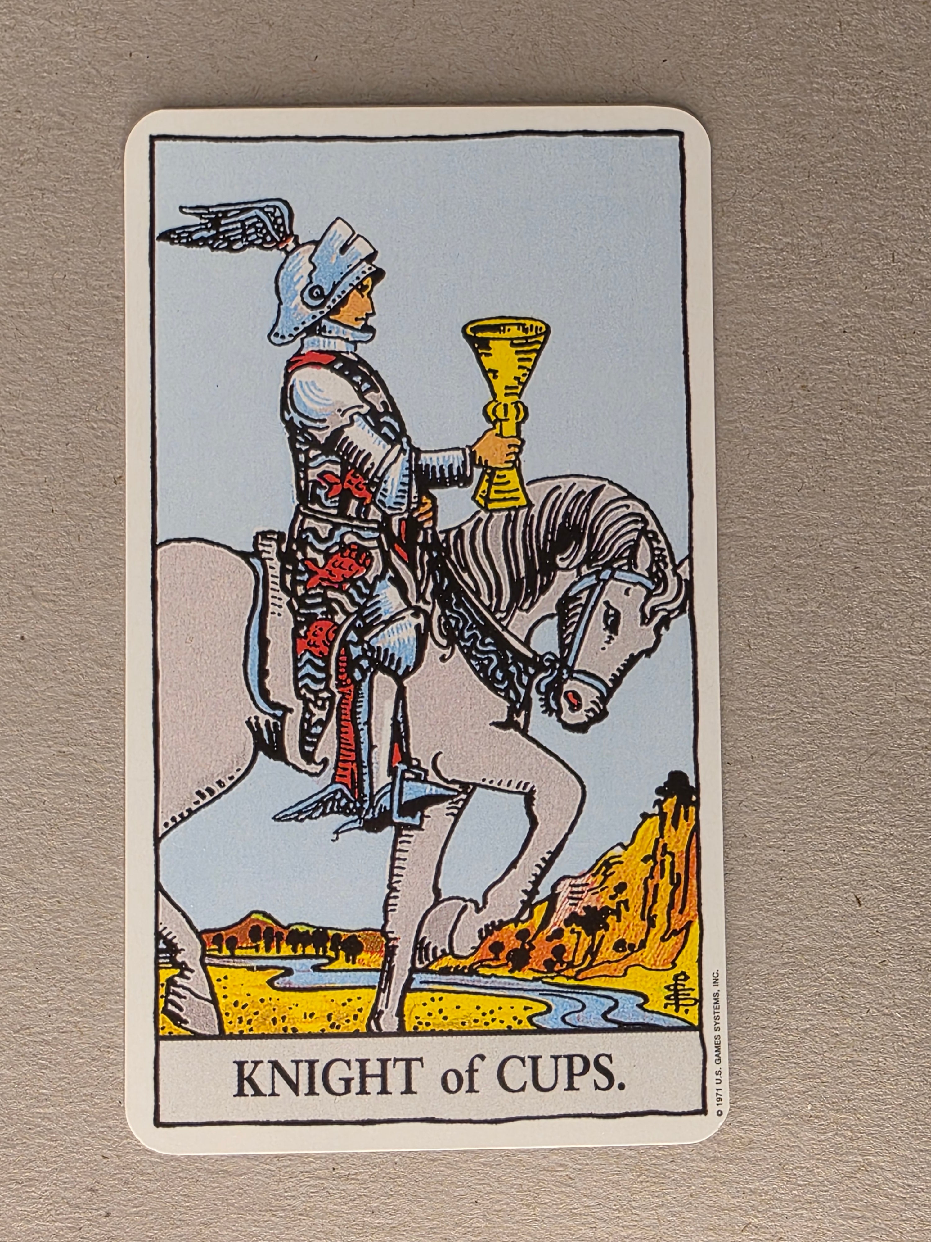 Rider Waite Tarot Knight of Cups Single Card Replacement