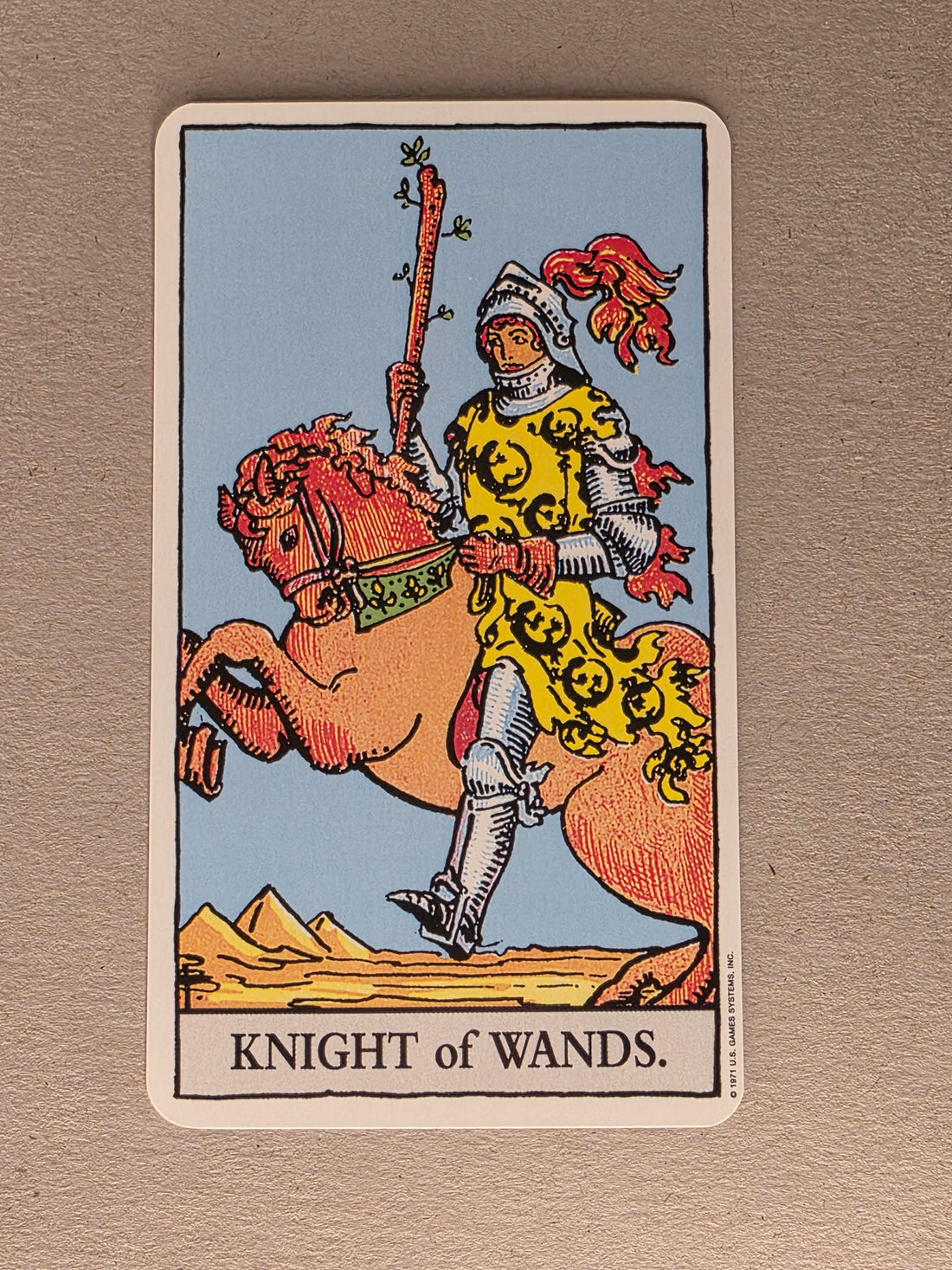 Rider Waite Tarot Knight of Wands Single Card Replacement