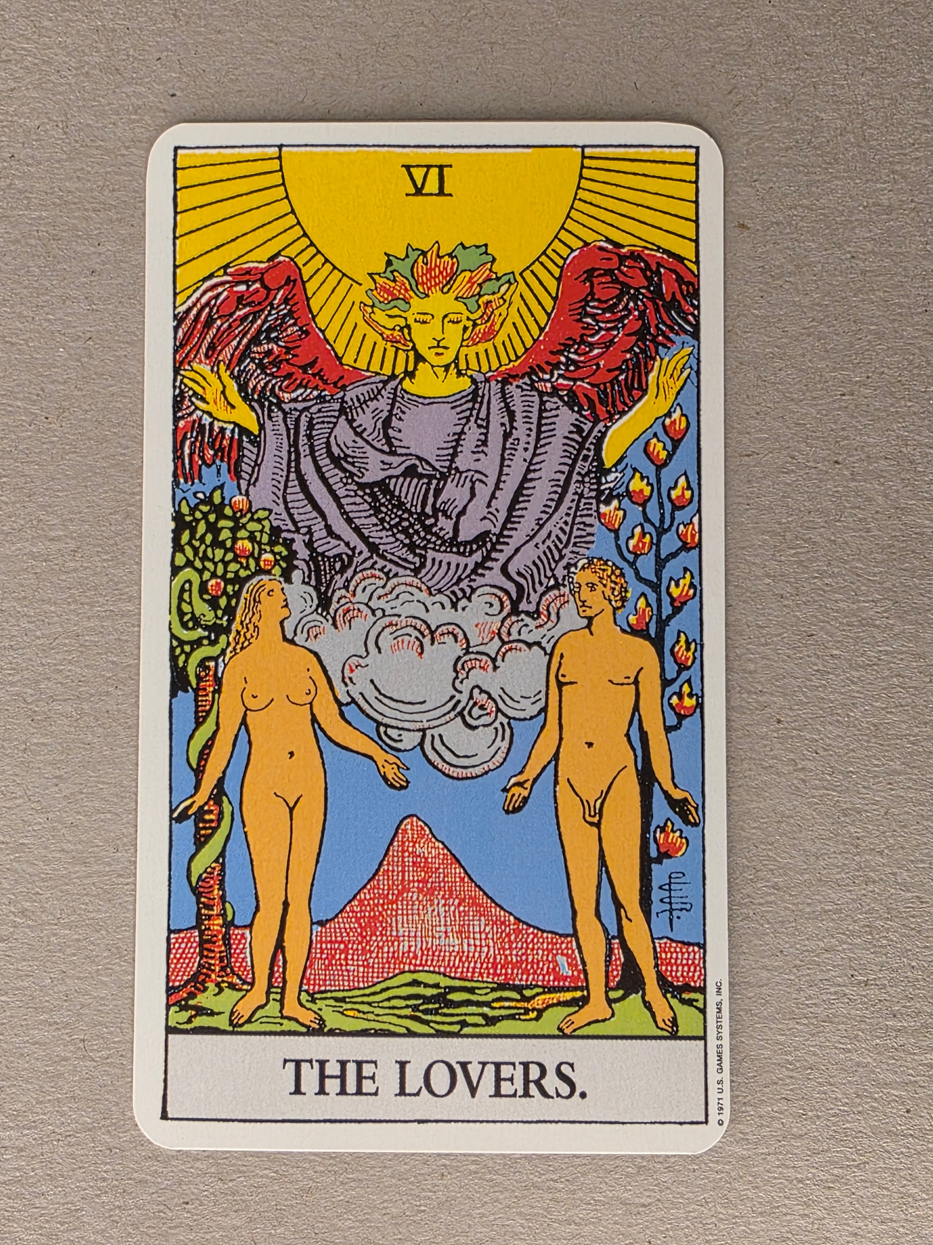 Rider Waite Tarot Lovers Single Card Replacement