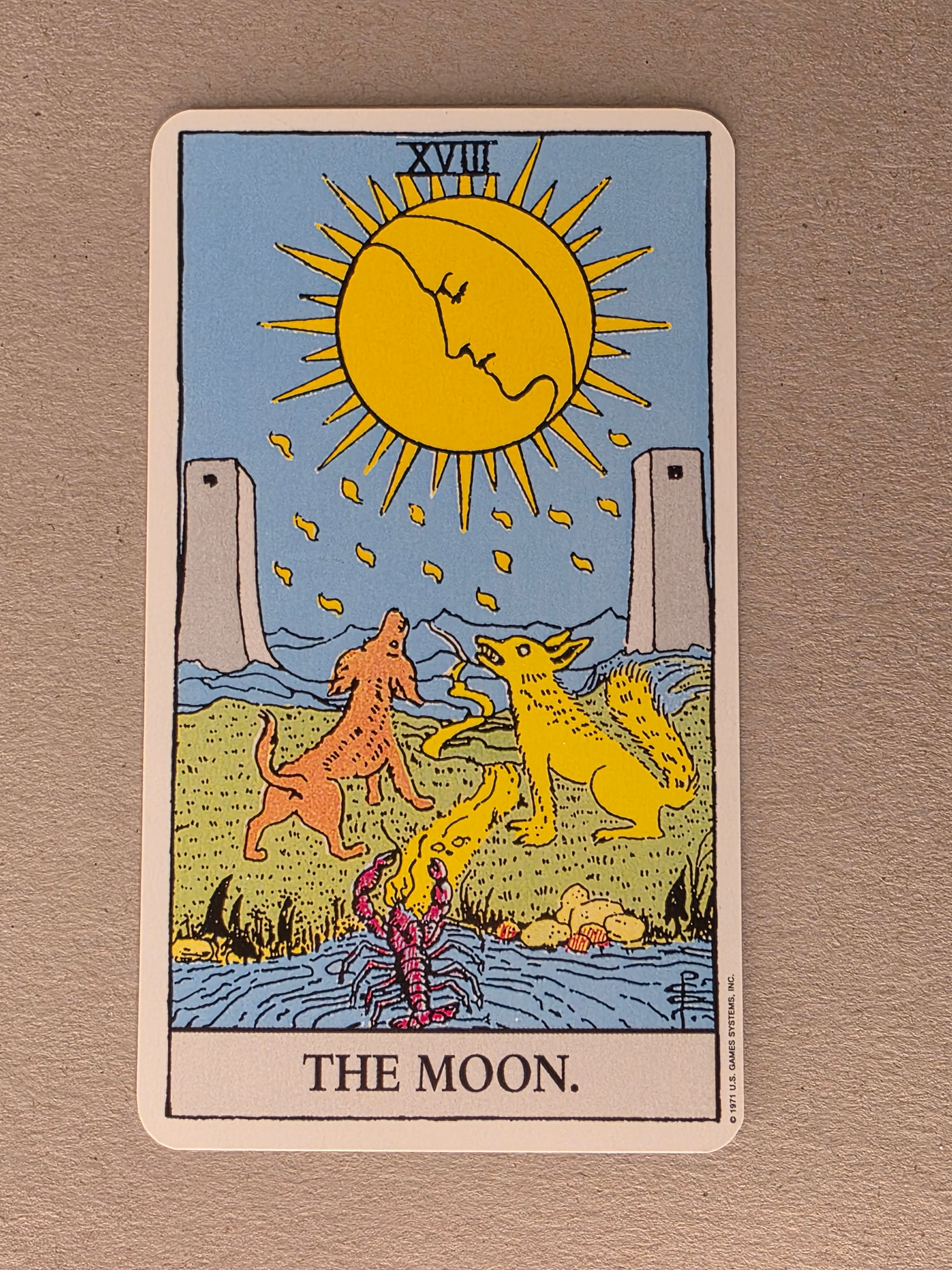 Rider Waite Tarot Moon Single Card Replacement