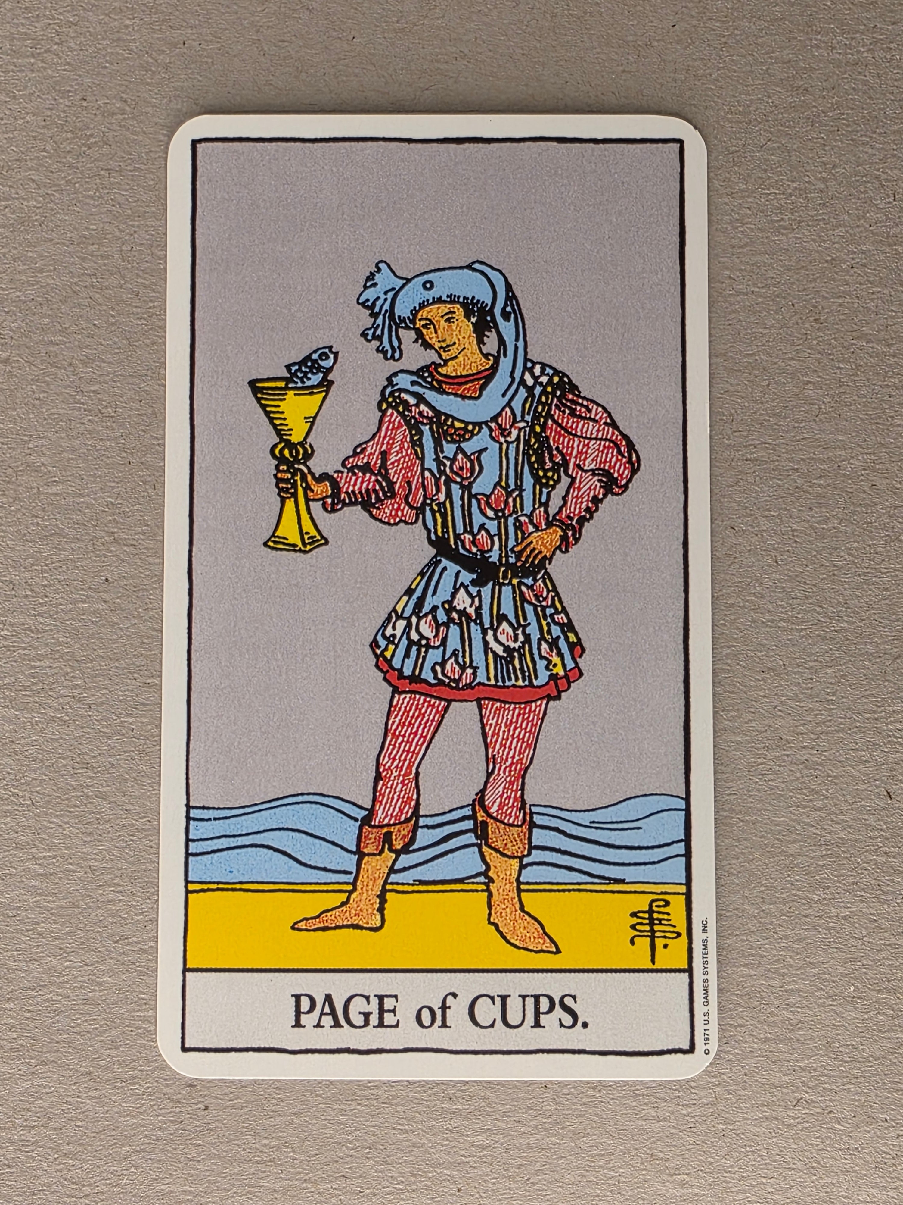 Rider Waite Tarot Page of Cups Single Card Replacement