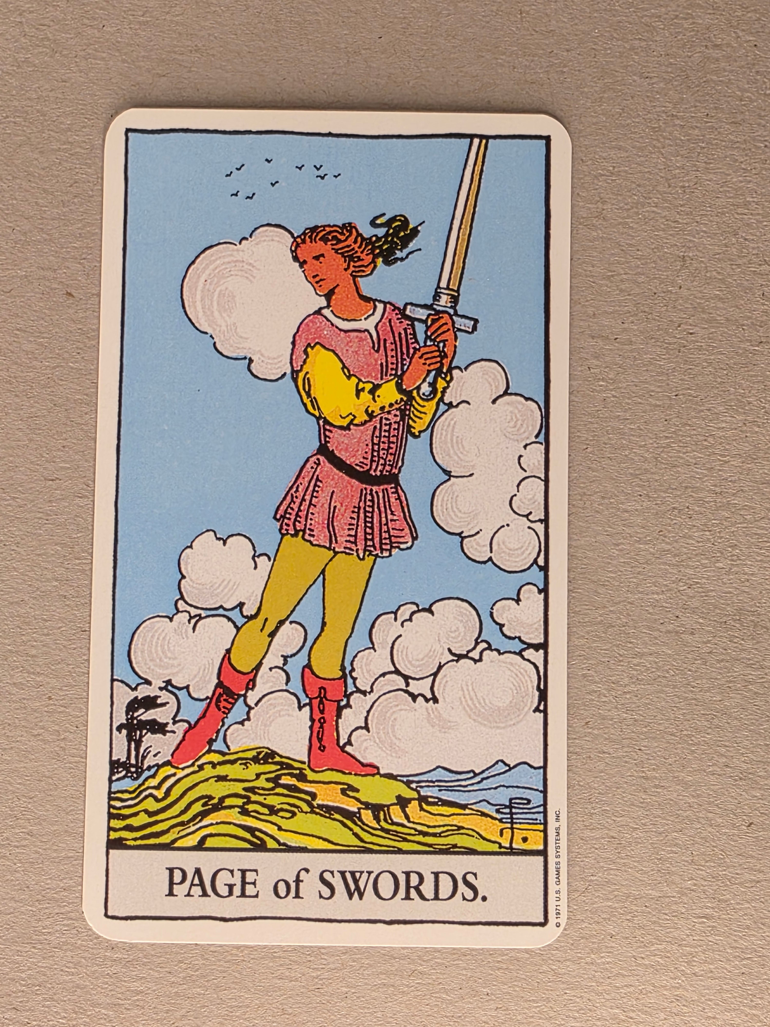 Rider Waite Tarot Page of Swords Single Card Replacement