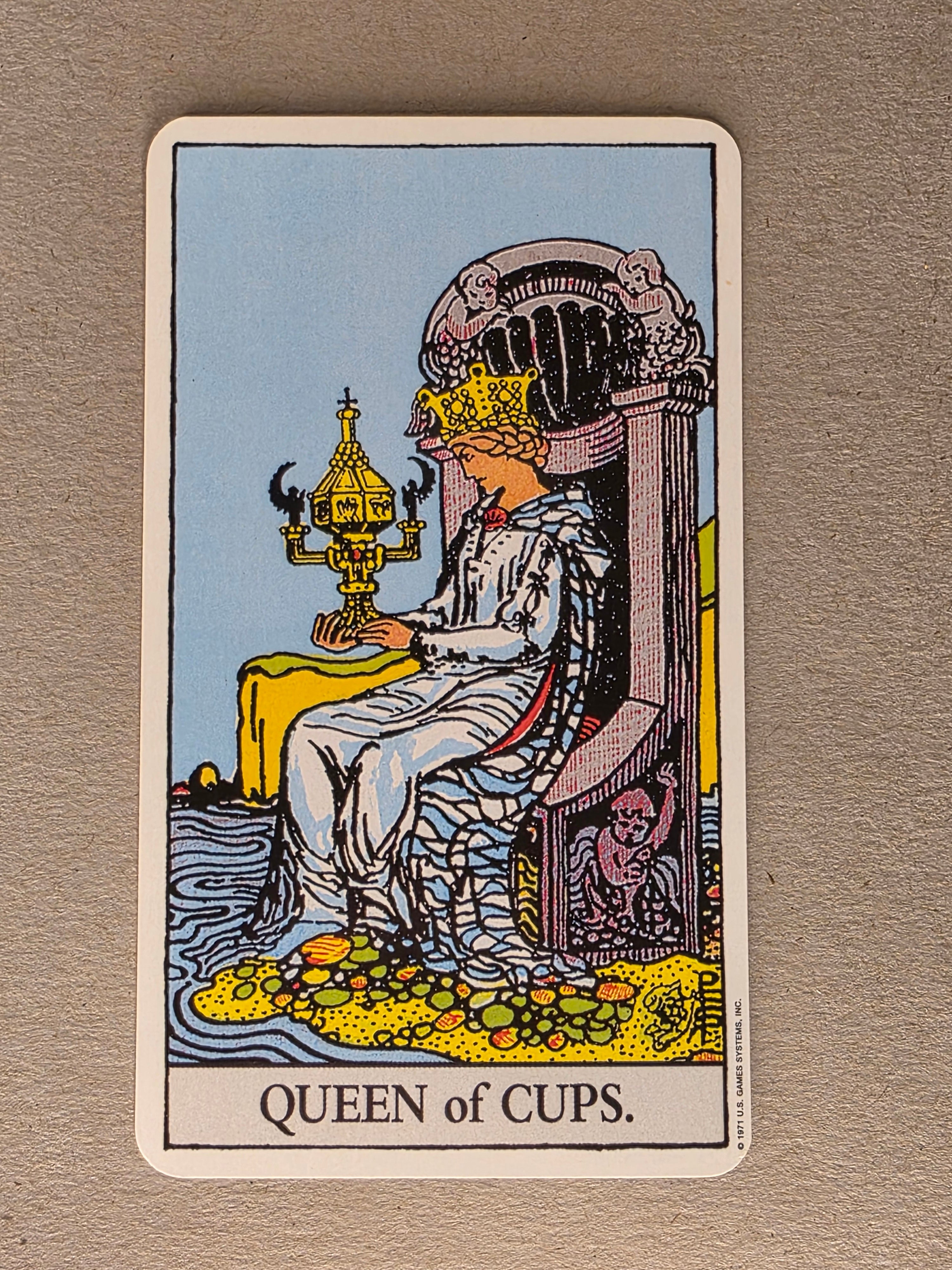 Rider Waite Tarot Queen of Cups Single Card Replacement