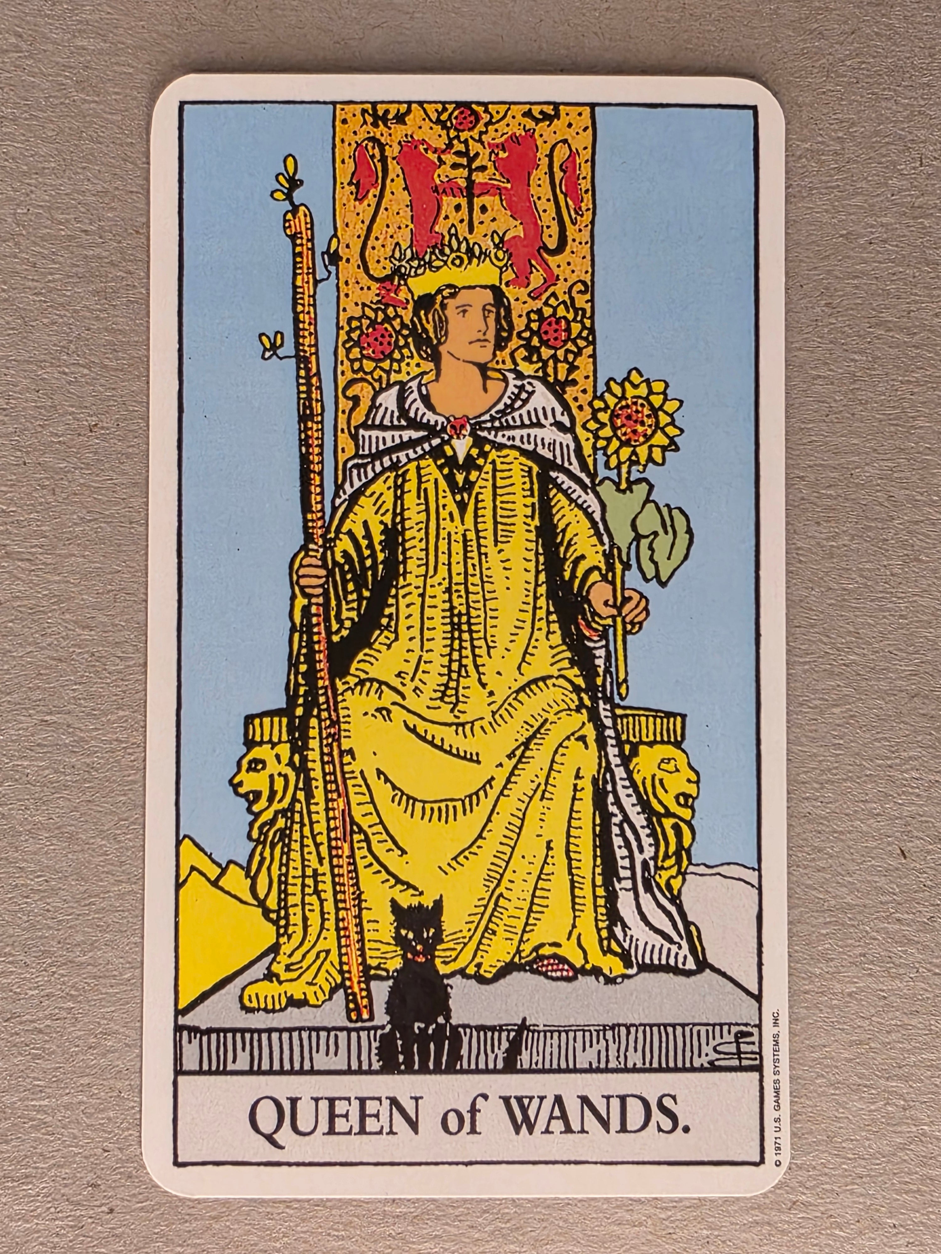 Rider Waite Tarot Queen of Wands Single Card Replacement
