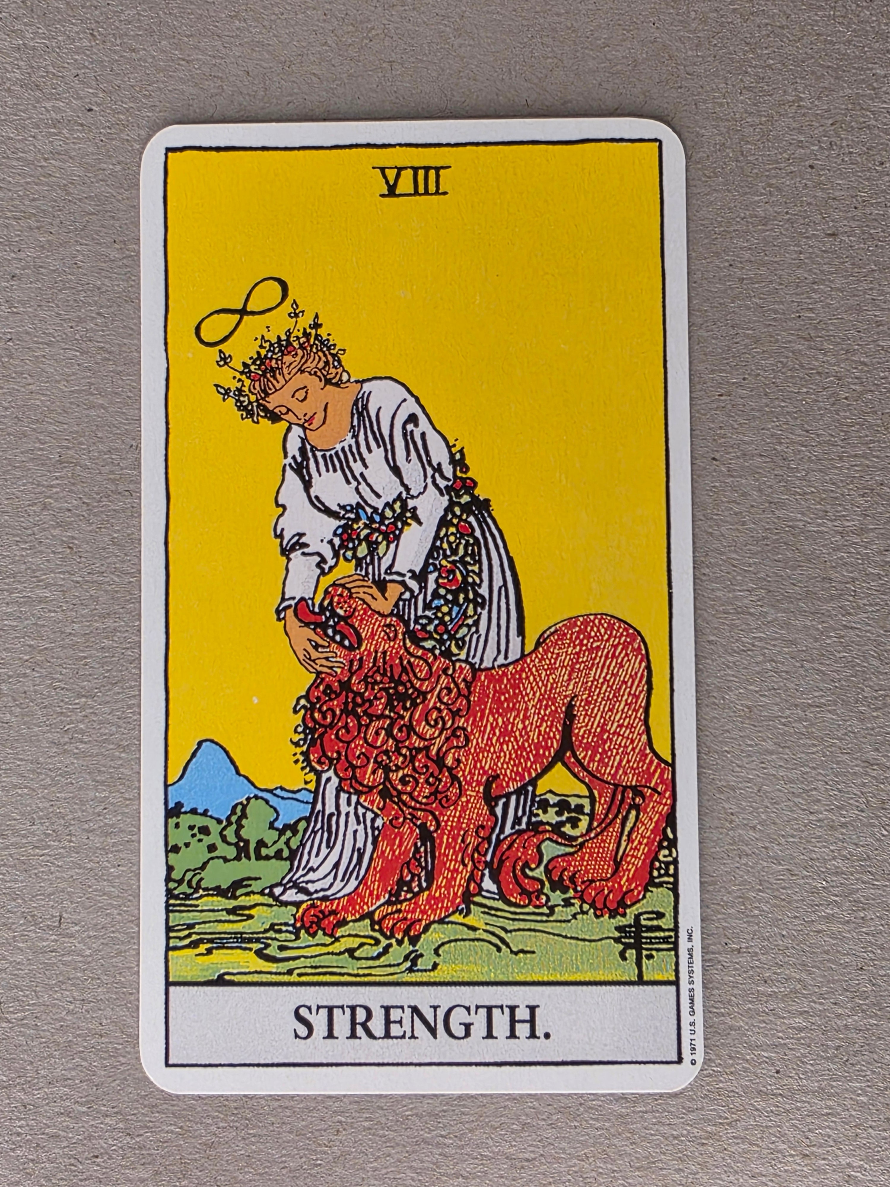 Rider Waite Tarot Strength Single Card Replacement