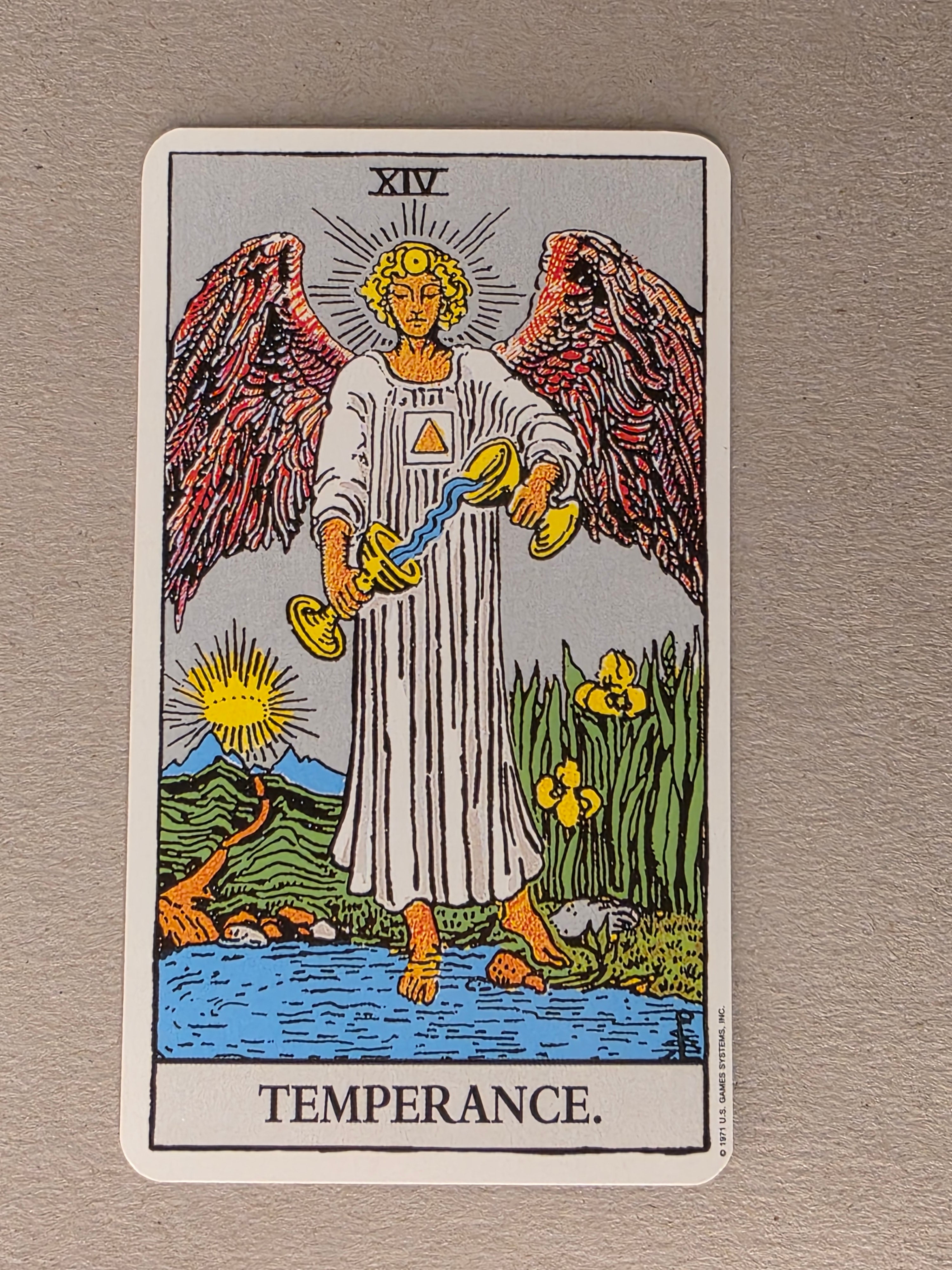 Rider Waite Tarot Temperance Single Card Replacement